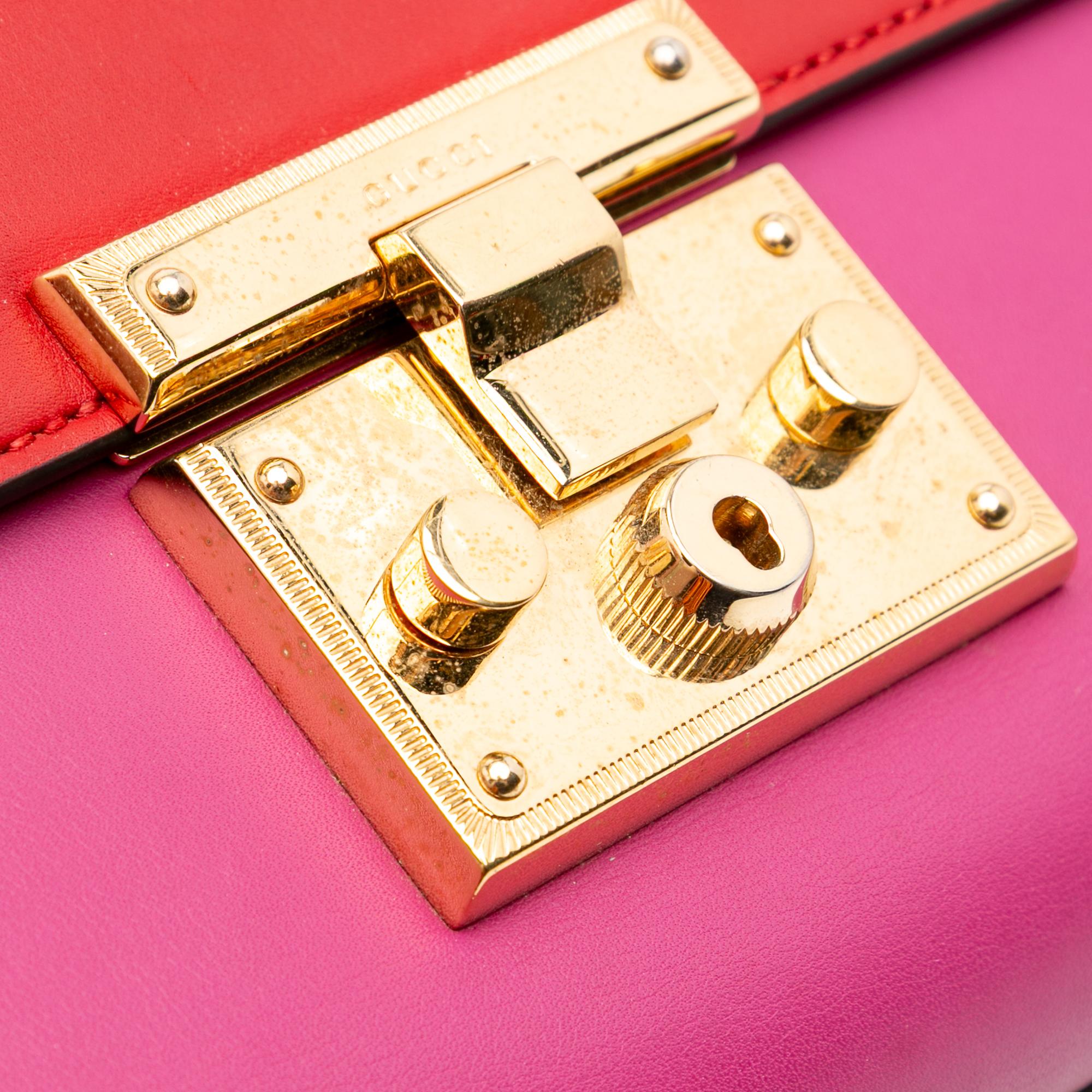 Gucci Medium Bicolor Leather Padlock Shoulder Bag