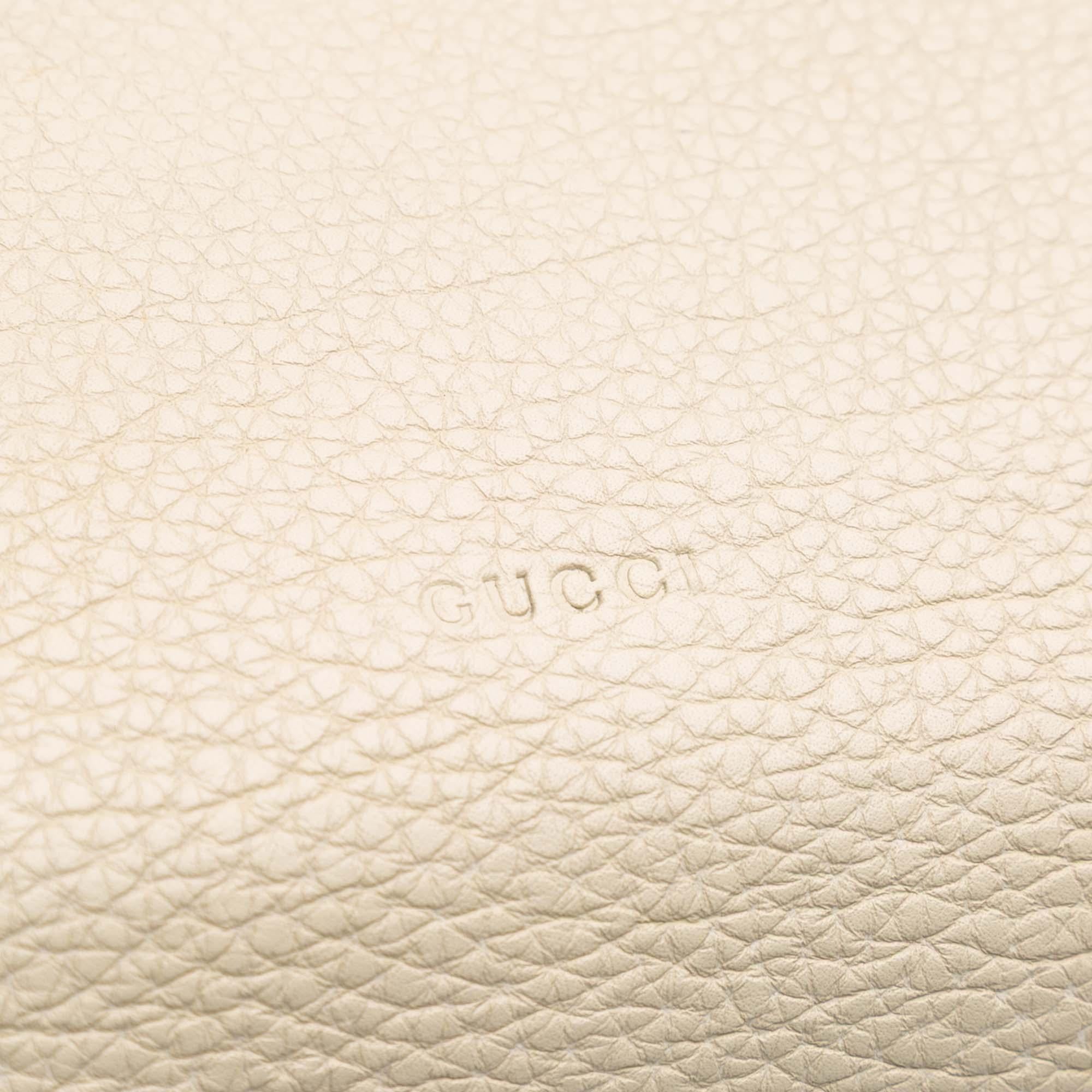 Gucci Medium Calfskin Bamboo Daily Shopper Satchel