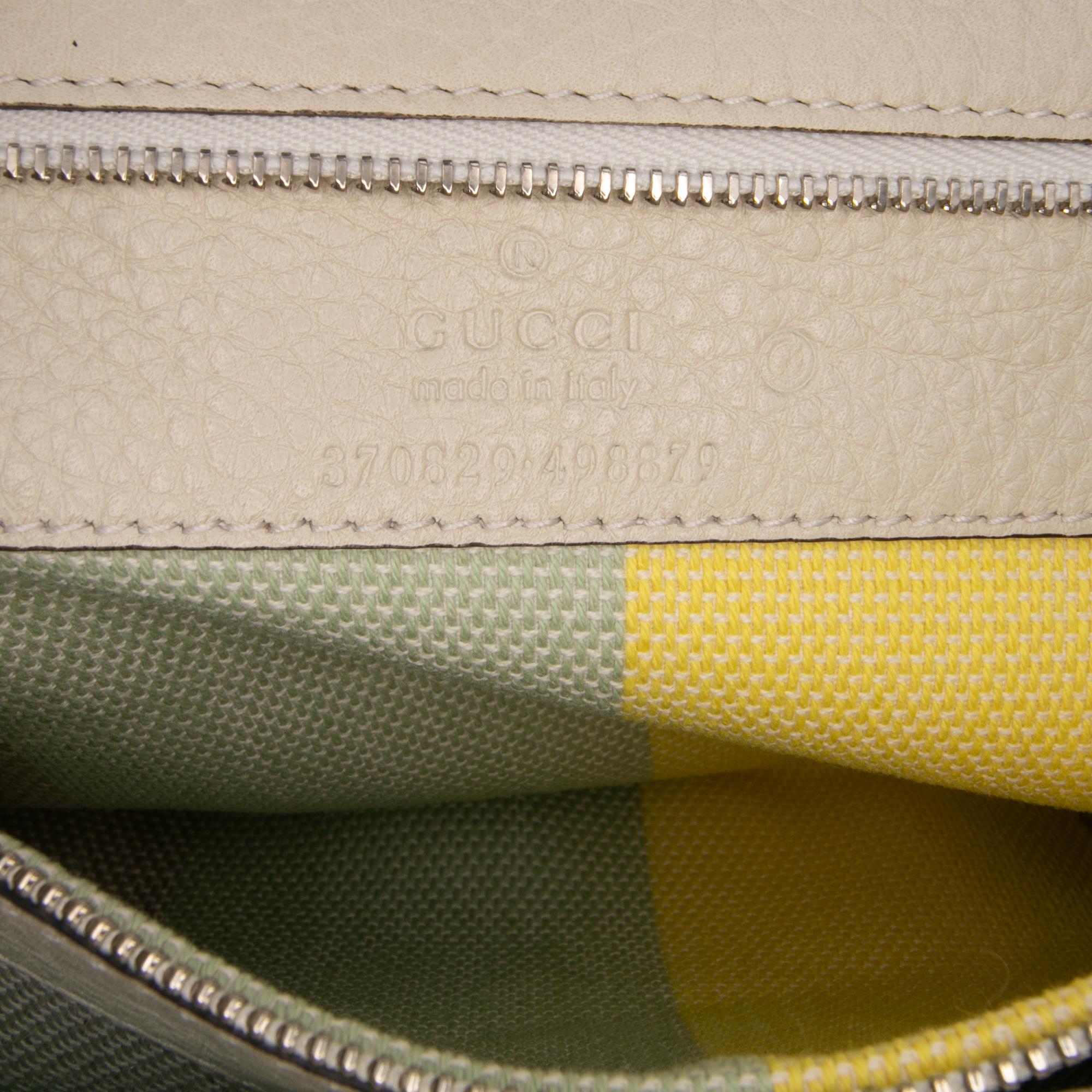 Gucci Medium Calfskin Bamboo Daily Shopper Satchel