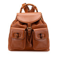 Gucci Medium Calfskin Bamboo Drawstring Backpack