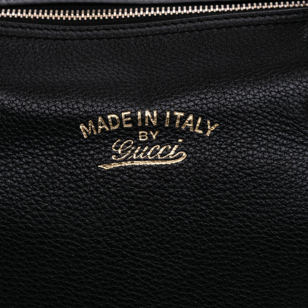 Gucci Medium Calfskin Bamboo Shopper Boston Bag