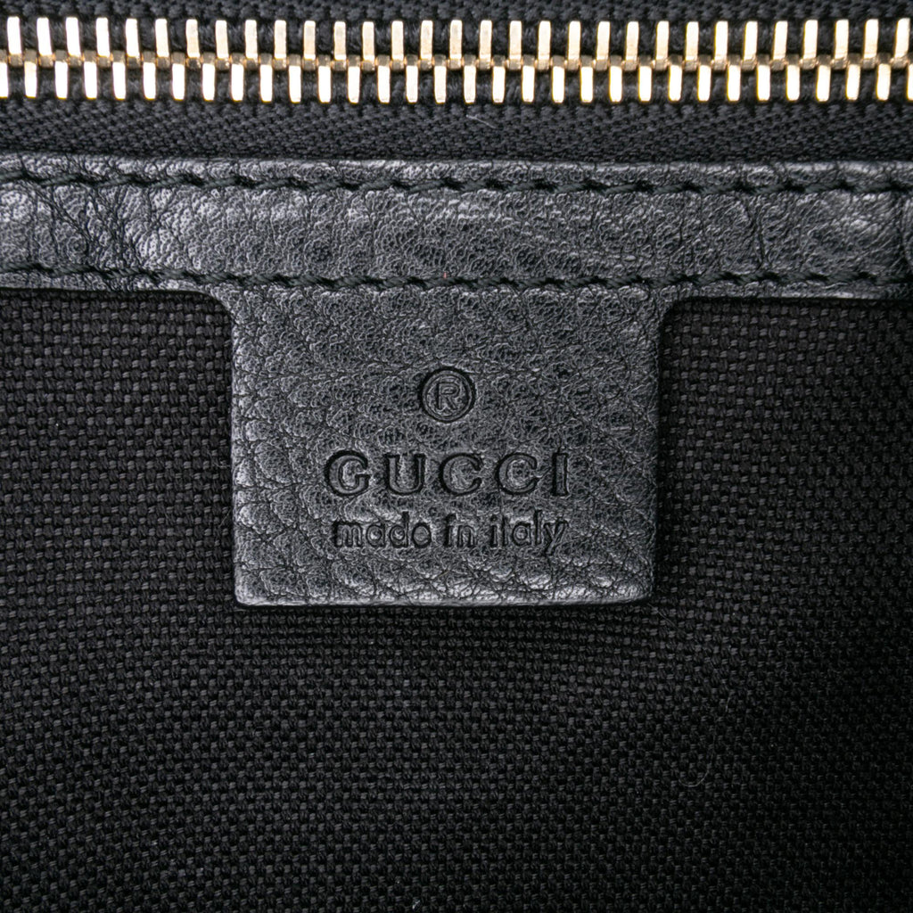Gucci Medium Calfskin Bamboo Shopper Boston Bag