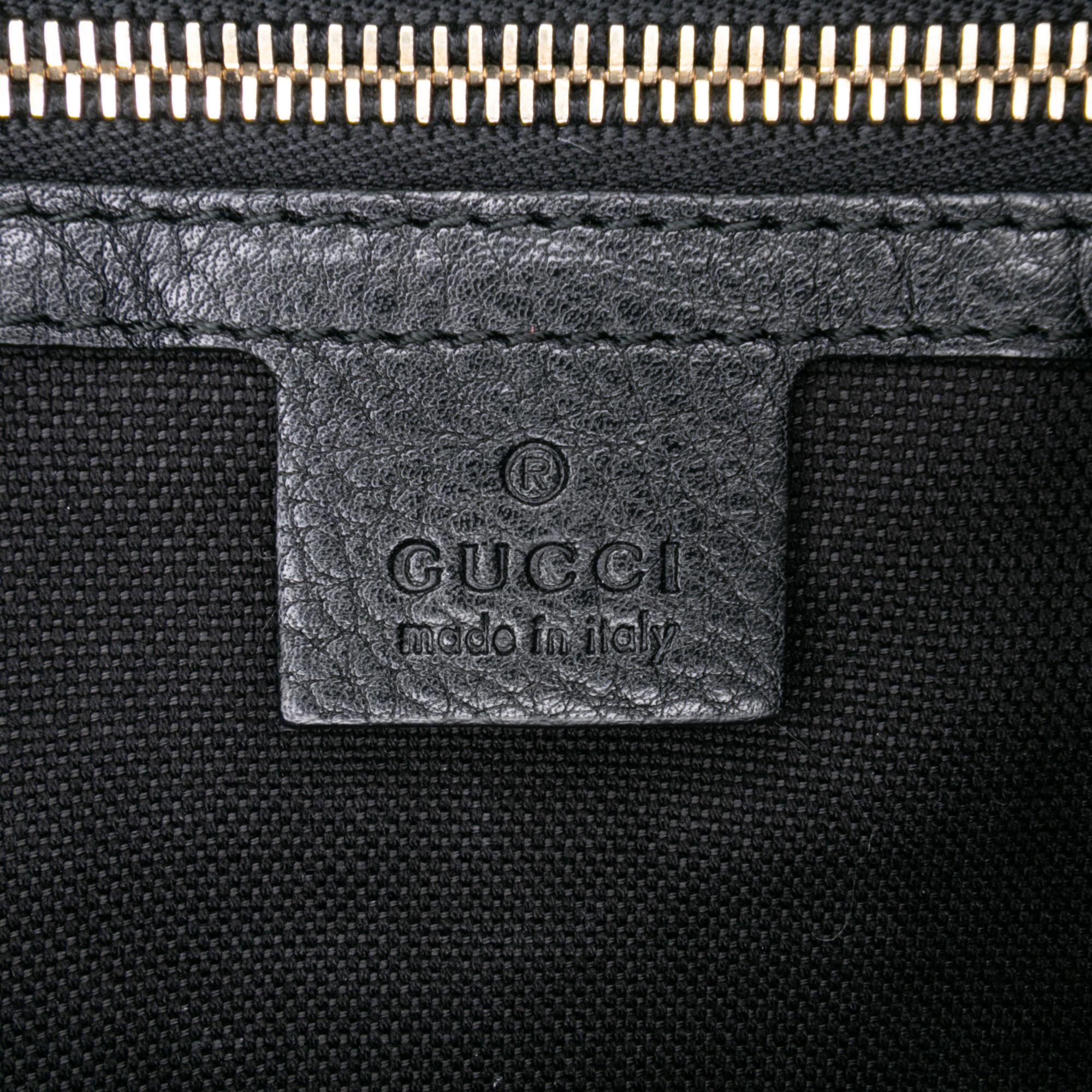 Gucci Medium Calfskin Bamboo Shopper Boston Bag