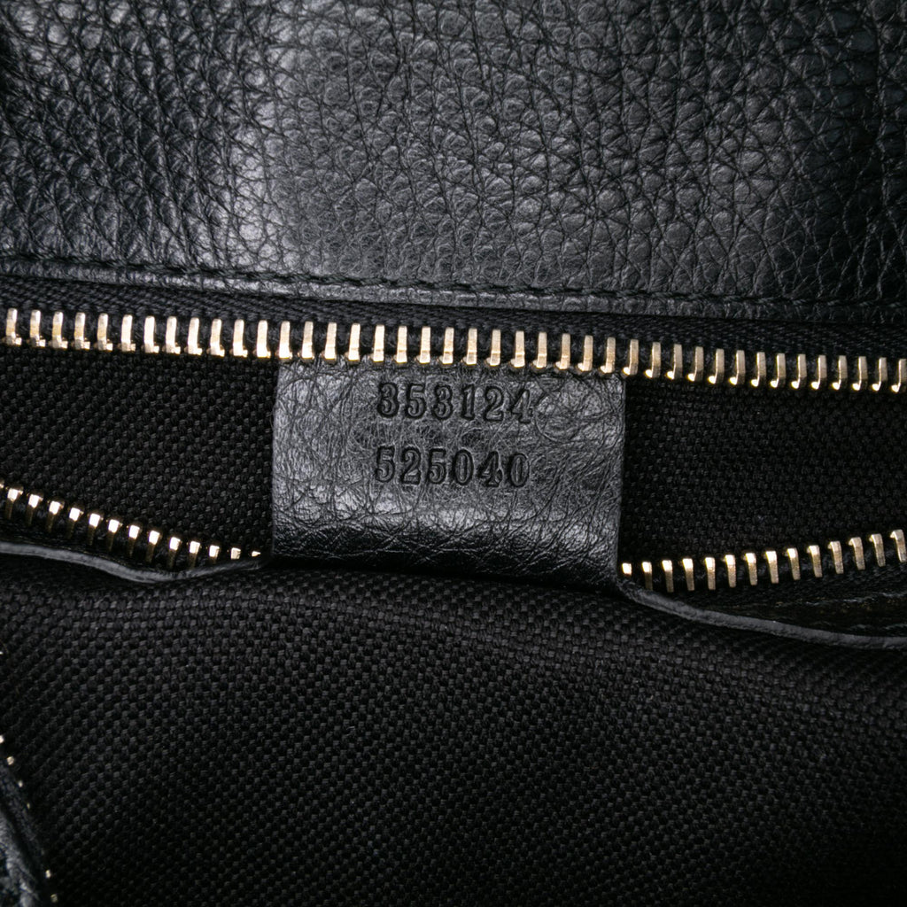 Gucci Medium Calfskin Bamboo Shopper Boston Bag