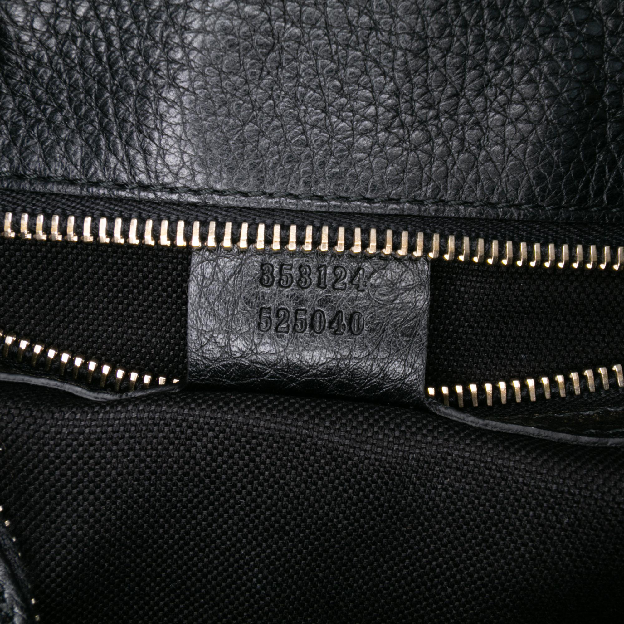 Gucci Medium Calfskin Bamboo Shopper Boston Bag