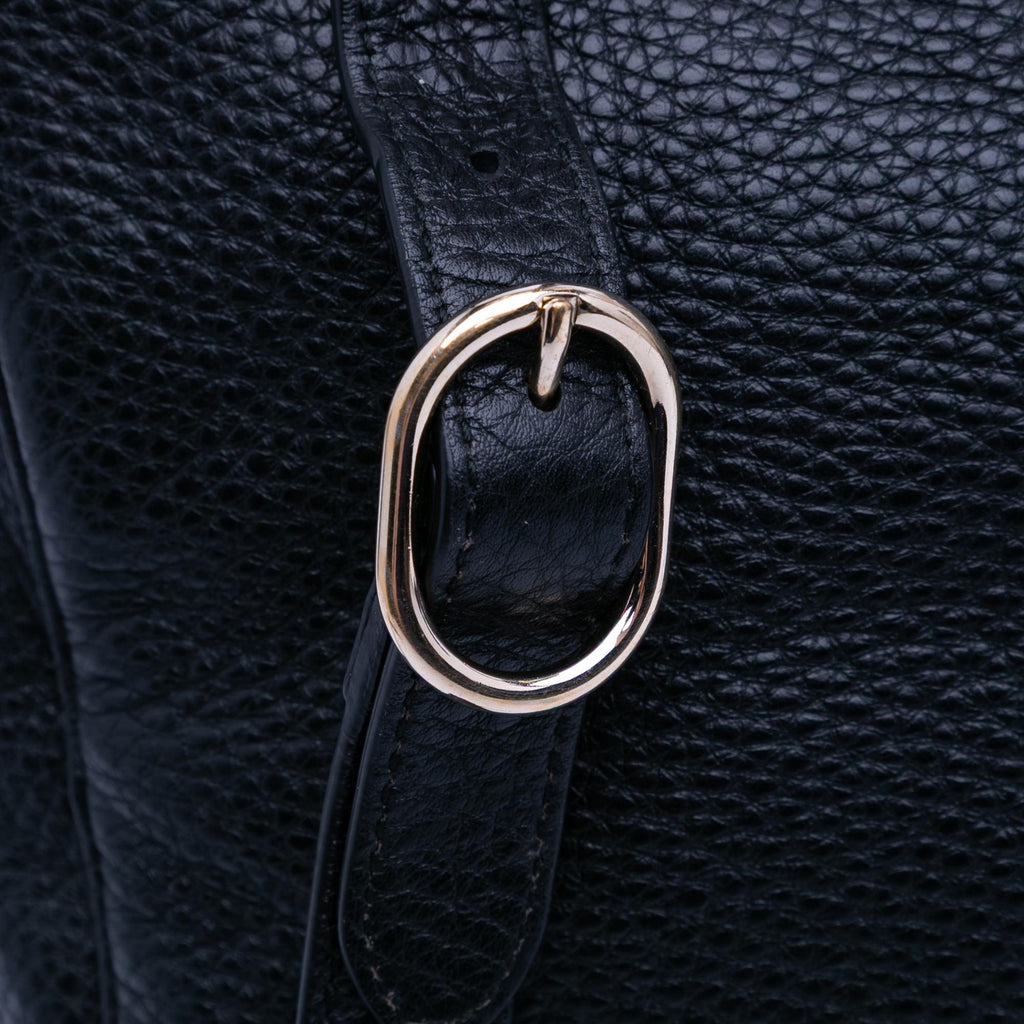 Gucci Medium Calfskin Bamboo Shopper Boston Bag