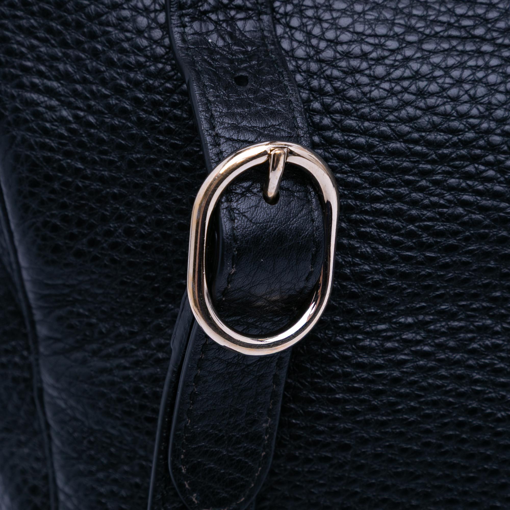 Gucci Medium Calfskin Bamboo Shopper Boston Bag