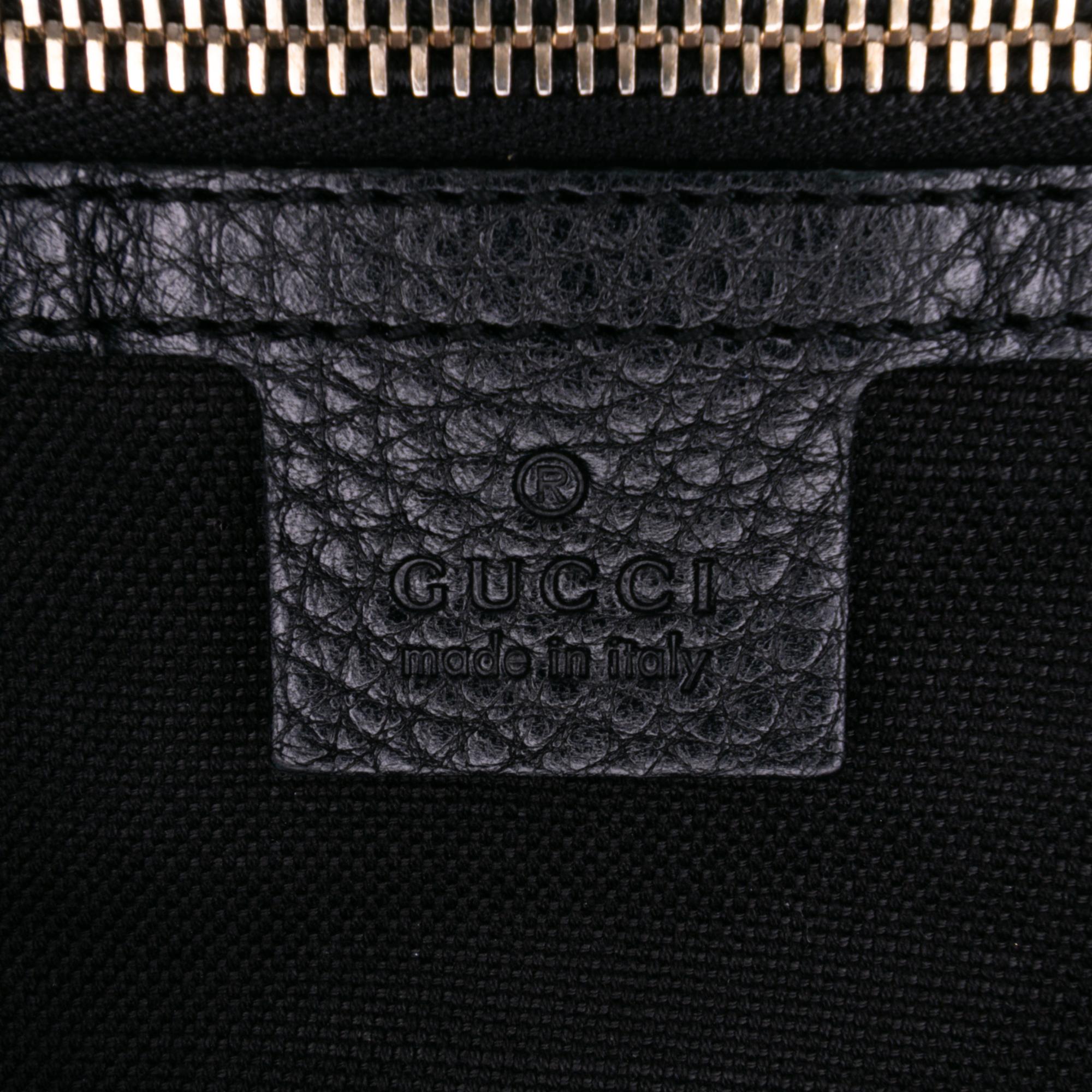 Gucci Medium Calfskin Bamboo Shopper Boston Bag