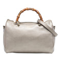 Gucci Medium Calfskin Bamboo Shopper Boston Bag