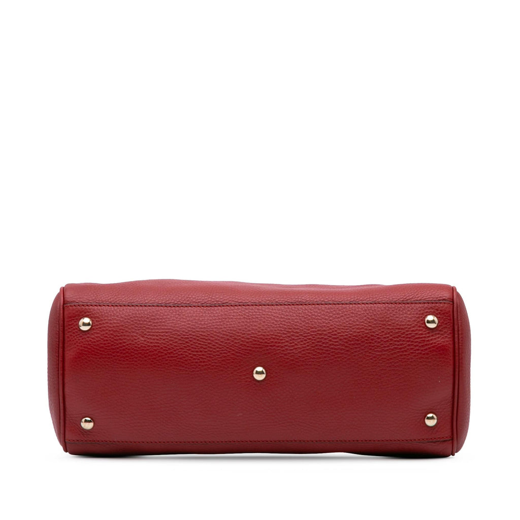 Gucci Medium Calfskin Bamboo Shopper Satchel