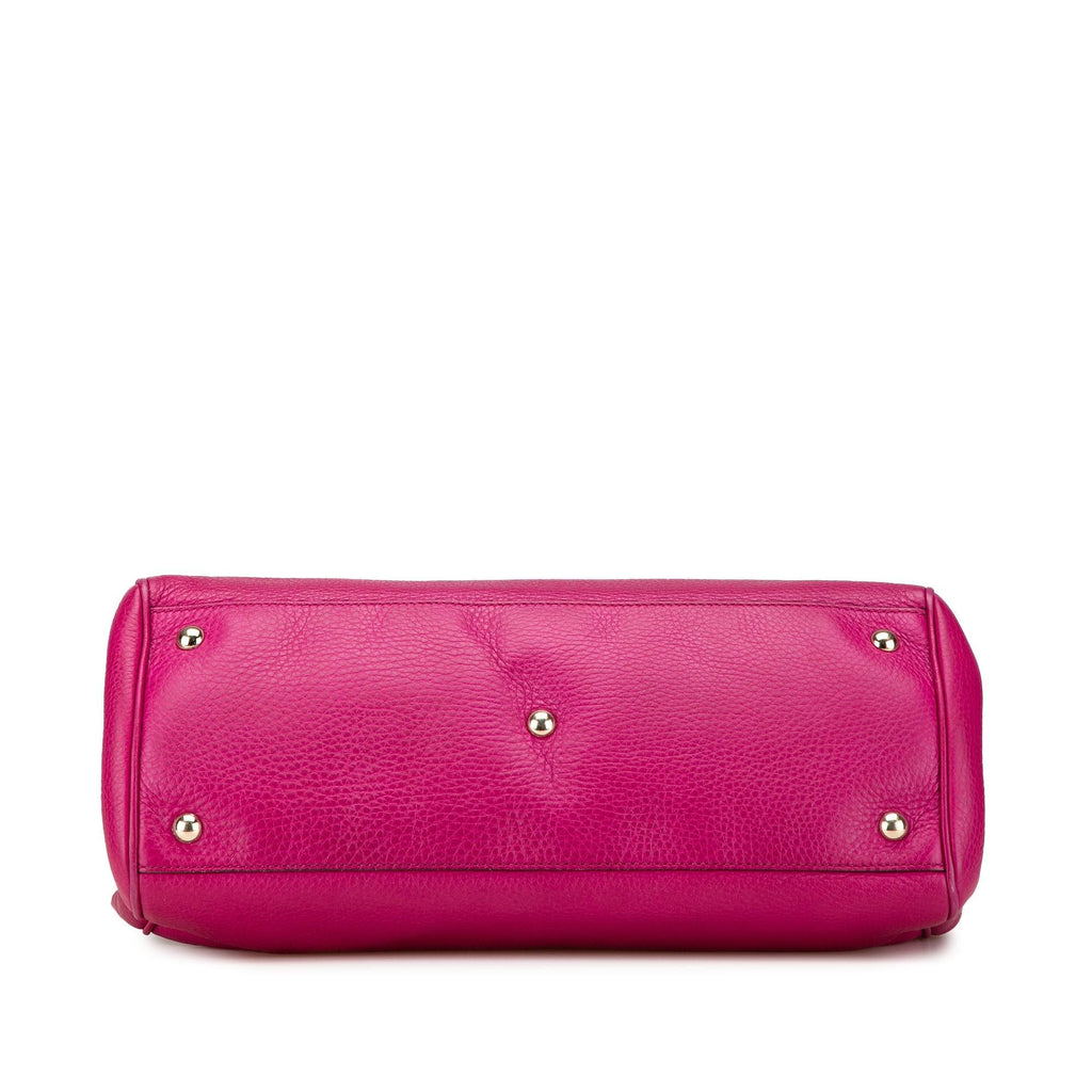 Gucci Medium Calfskin Bamboo Shopper Satchel