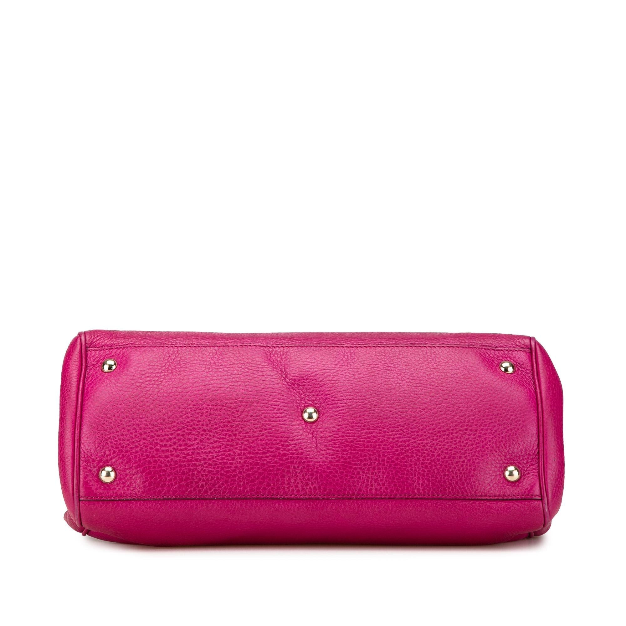 Gucci Medium Calfskin Bamboo Shopper Satchel