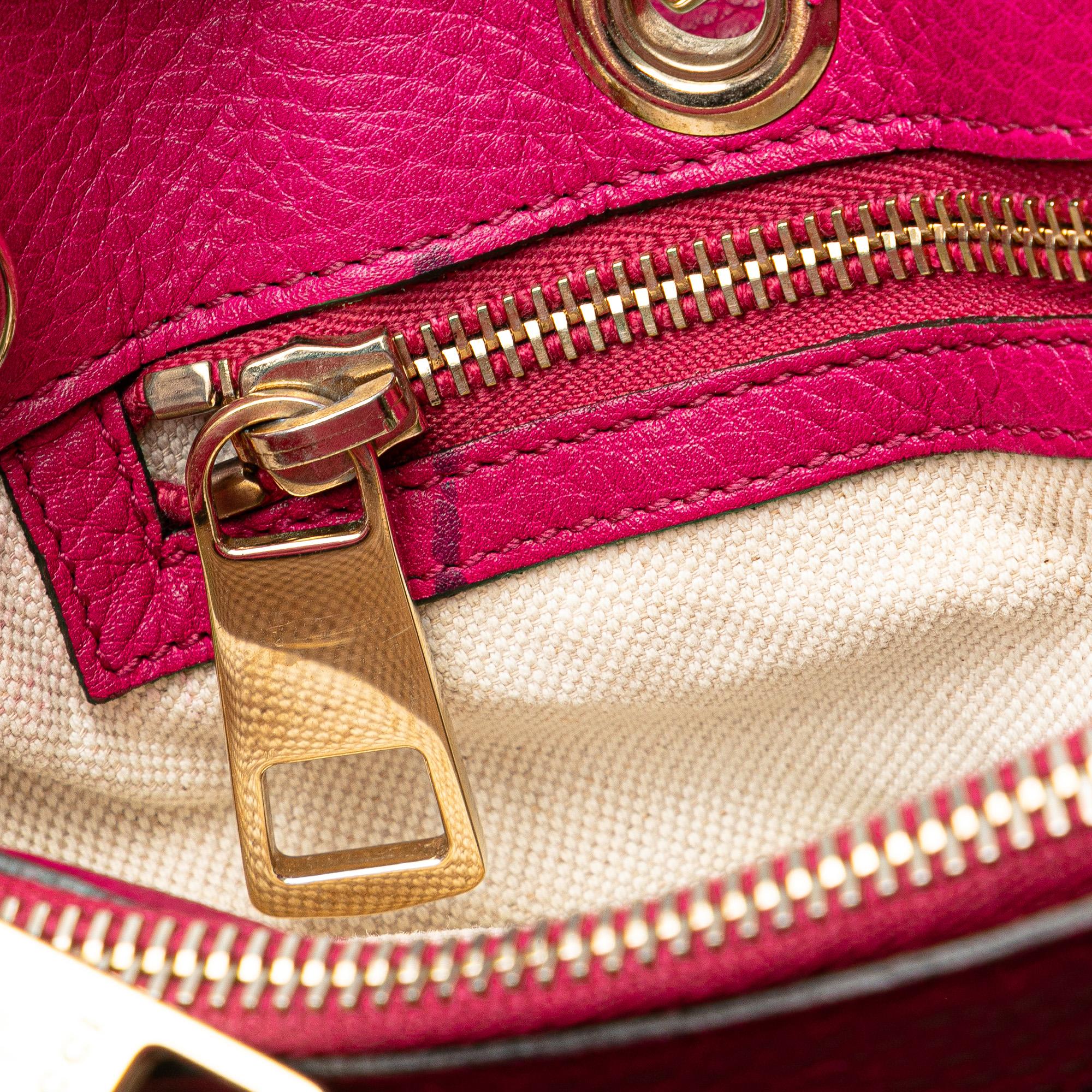 Gucci Medium Calfskin Bamboo Shopper Satchel