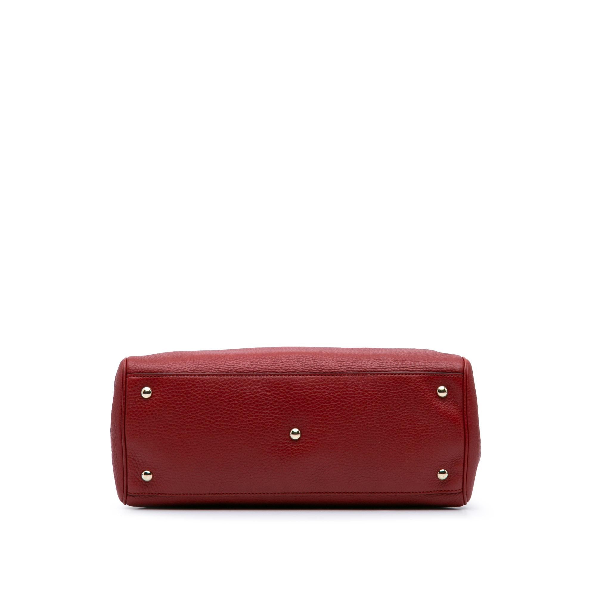 Gucci Medium Calfskin Bamboo Shopper Satchel