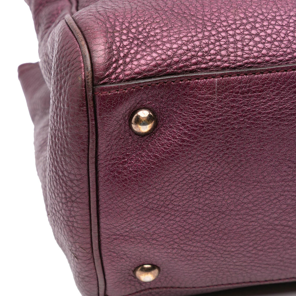 Gucci Medium Calfskin Bamboo Shopper Satchel