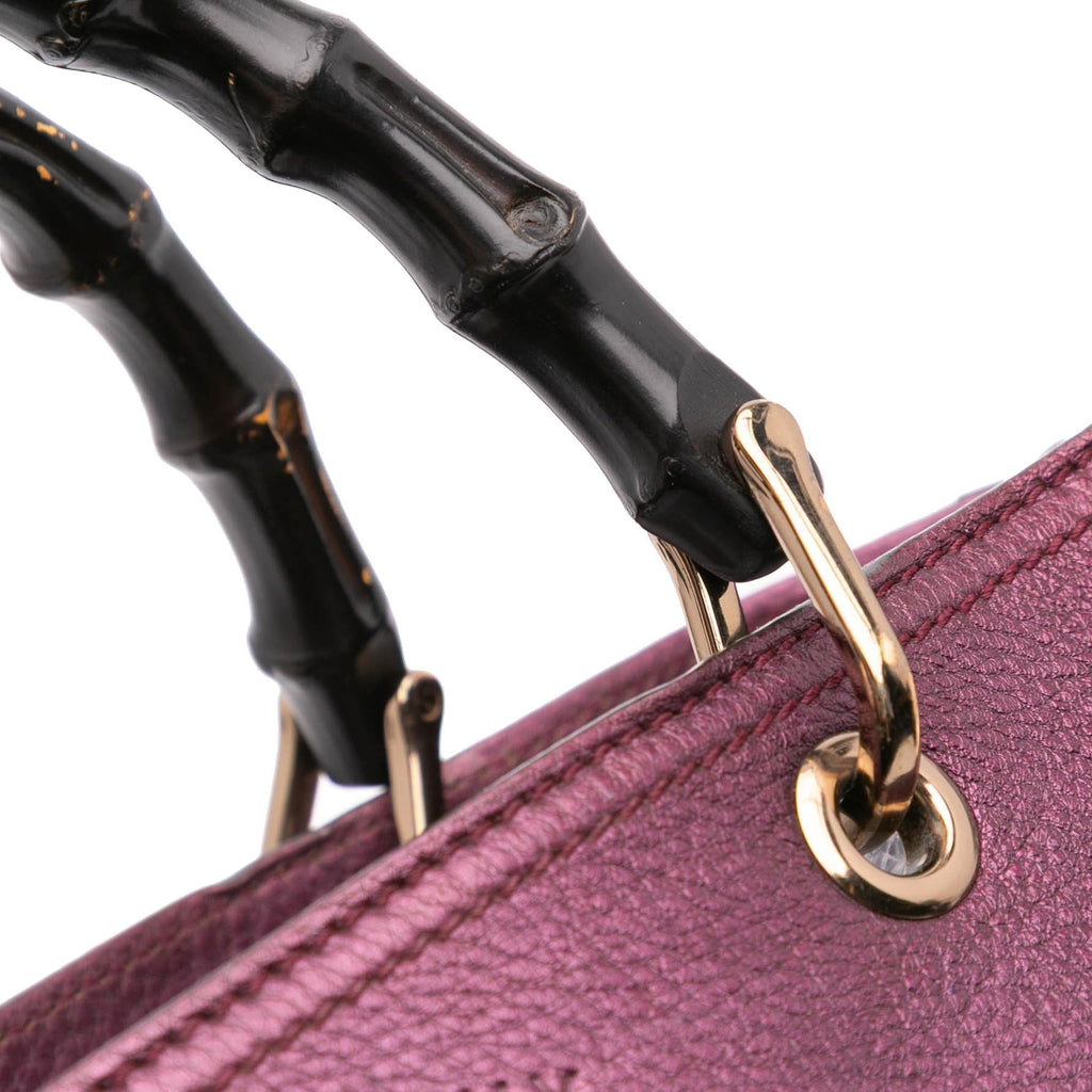 Gucci Medium Calfskin Bamboo Shopper Satchel
