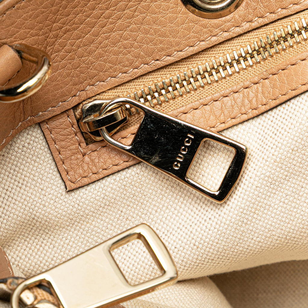 Gucci Medium Calfskin Bamboo Shopper Satchel