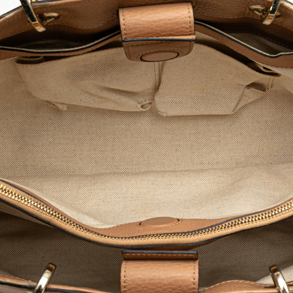Gucci Medium Calfskin Bamboo Shopper Satchel