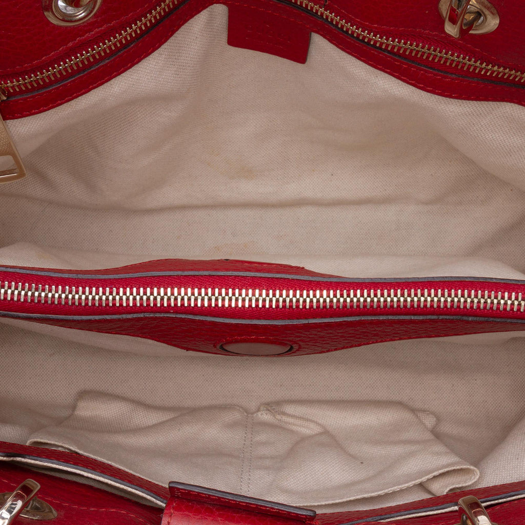 Gucci Medium Calfskin Bamboo Shopper Satchel