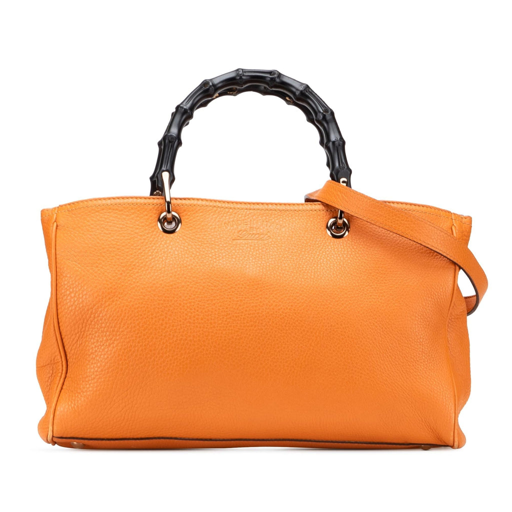 Gucci Medium Calfskin Bamboo Shopper Satchel