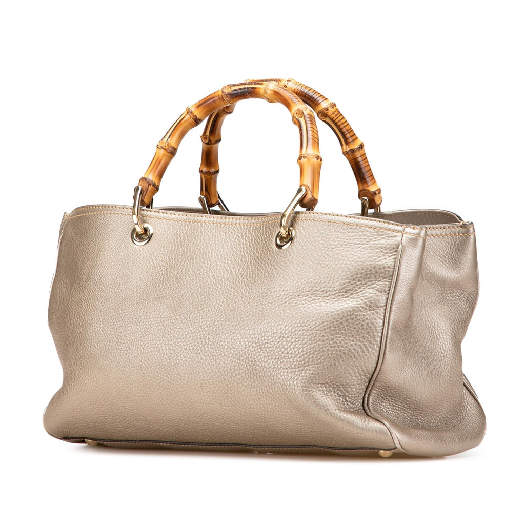 Gucci Medium Calfskin Bamboo Shopper Satchel