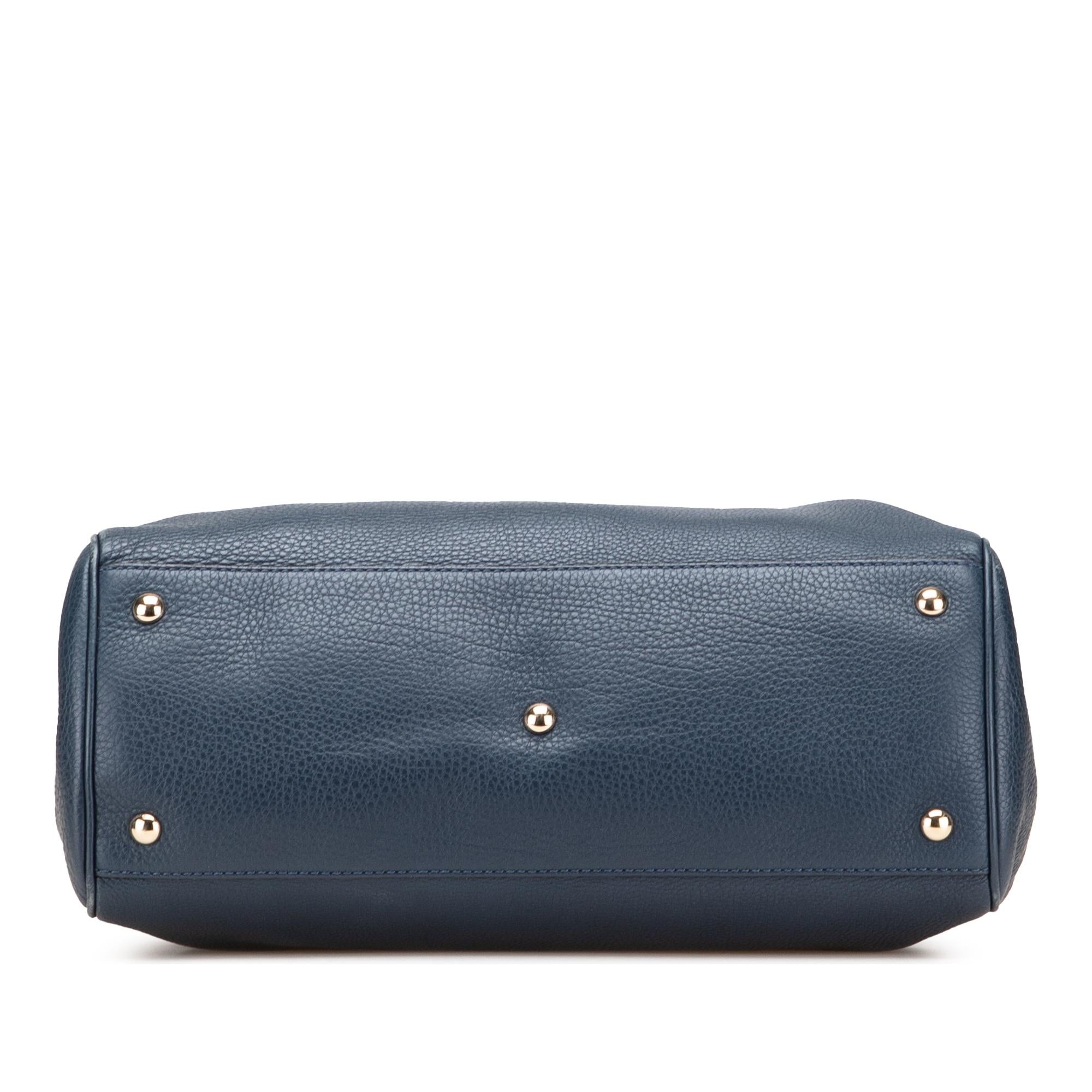 Gucci Medium Calfskin Bamboo Shopper Satchel