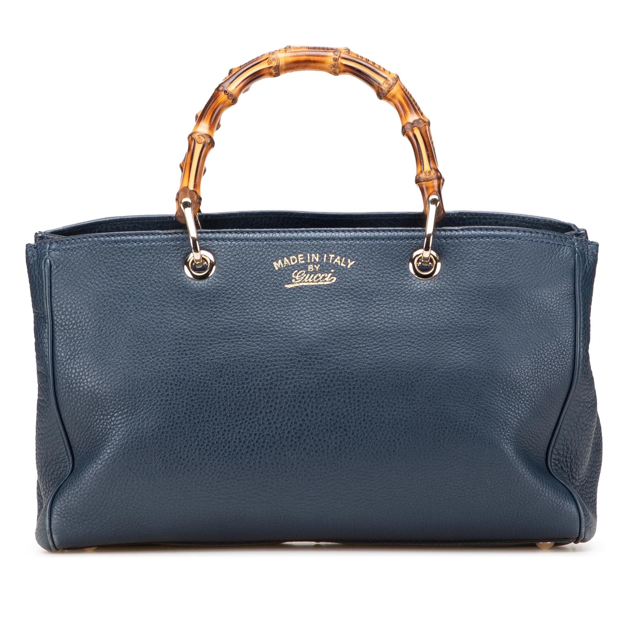Gucci Medium Calfskin Bamboo Shopper Satchel