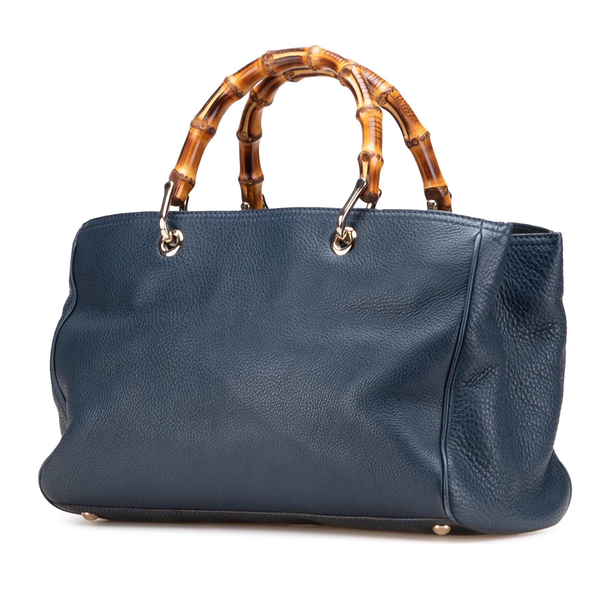 Gucci Medium Calfskin Bamboo Shopper Satchel