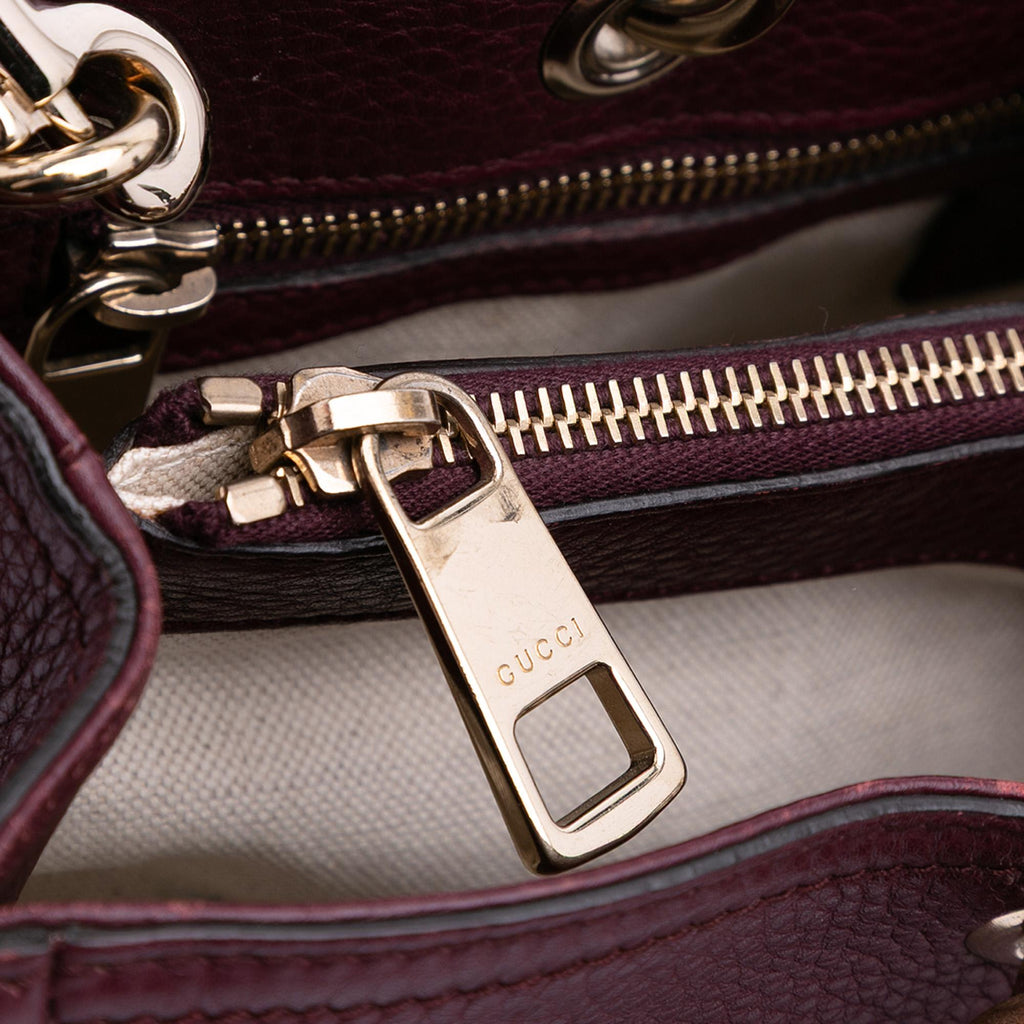 Gucci Medium Calfskin Bamboo Shopper Satchel