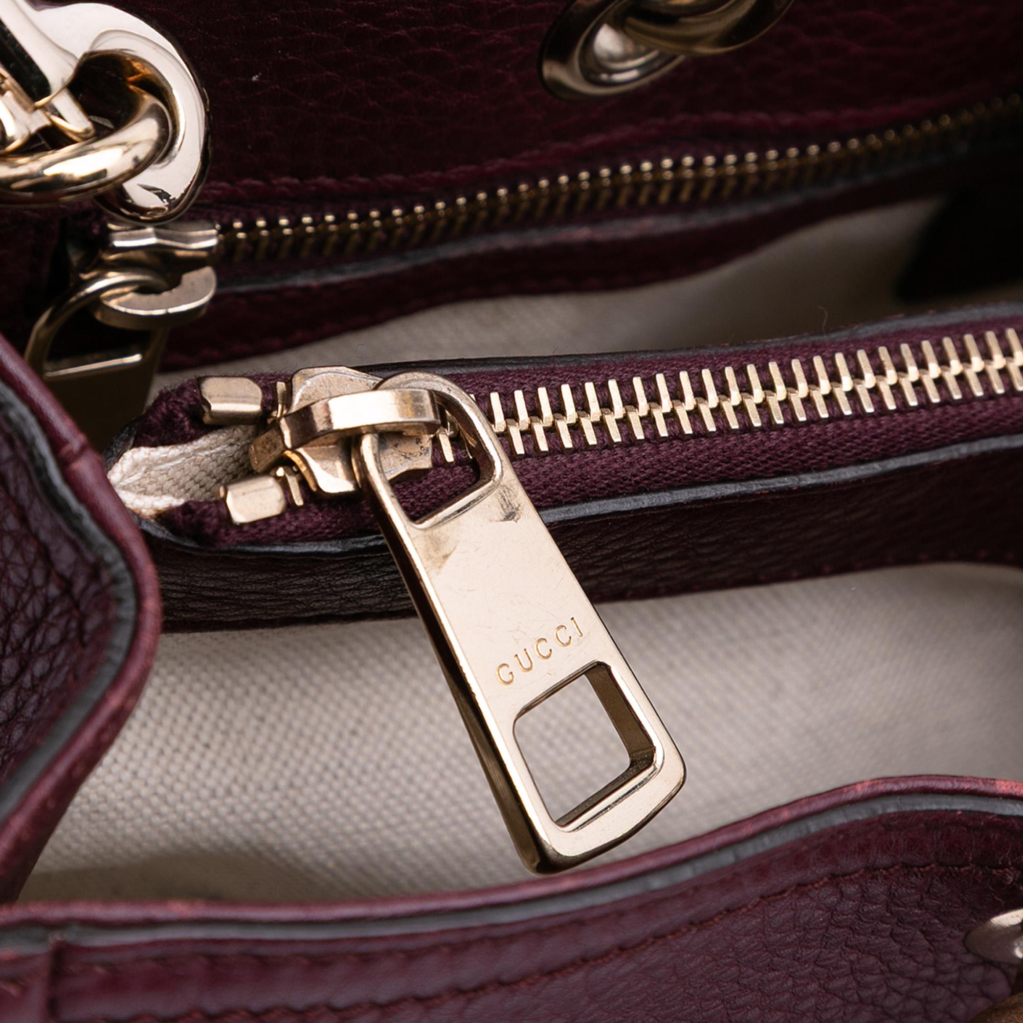 Gucci Medium Calfskin Bamboo Shopper Satchel