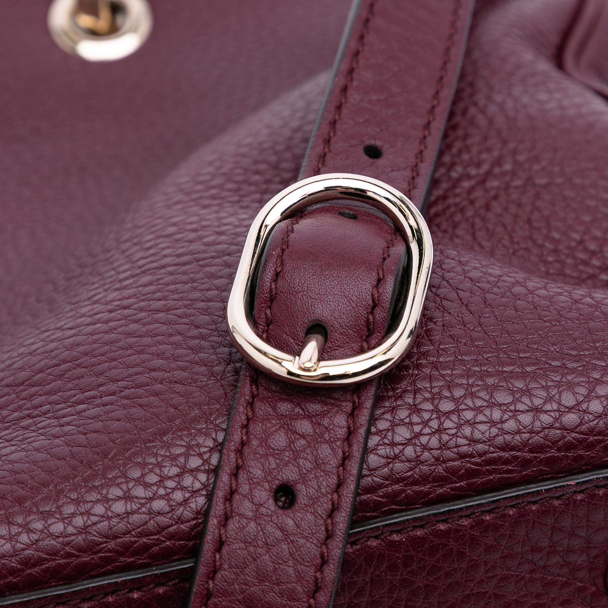Gucci Medium Calfskin Bamboo Shopper Satchel