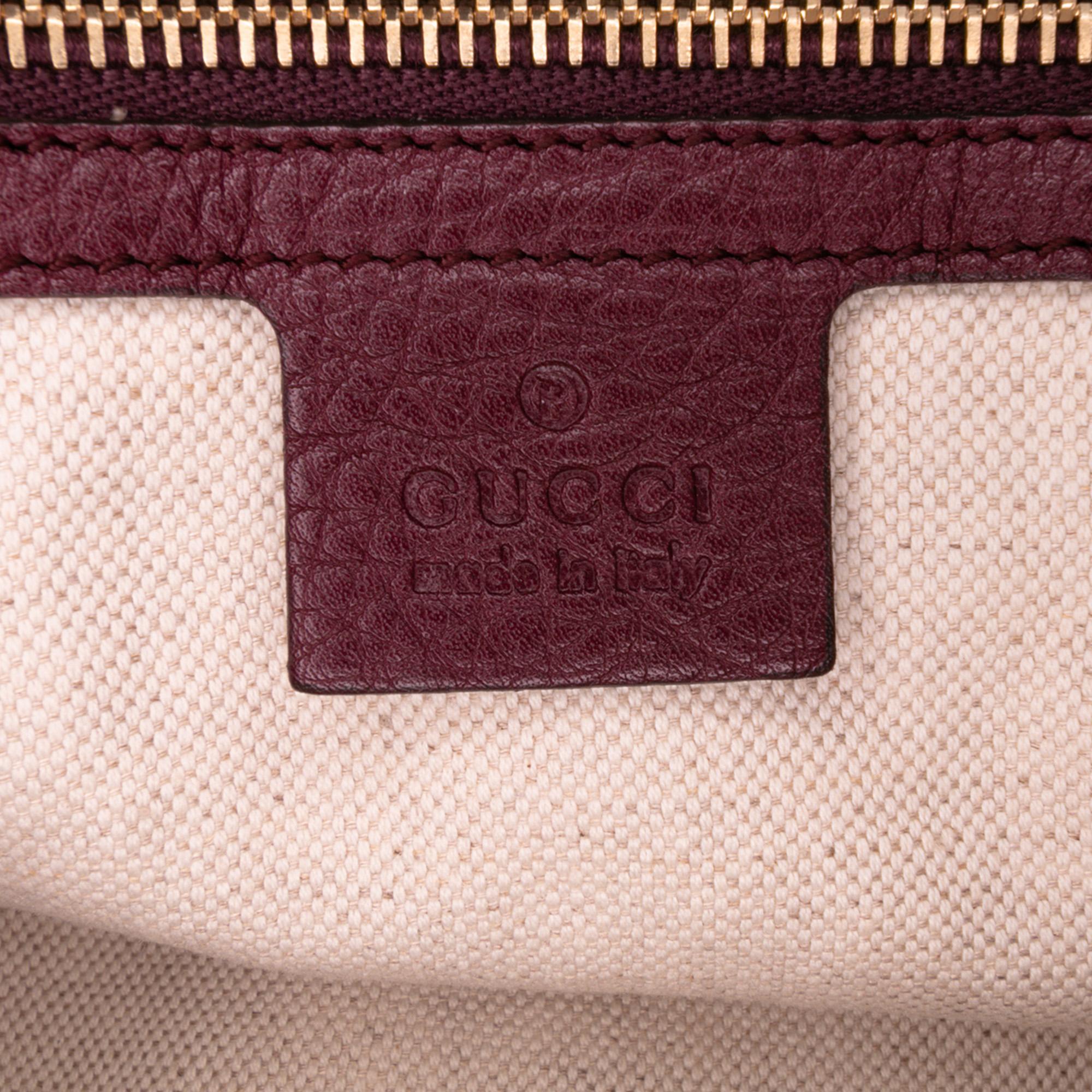 Gucci Medium Calfskin Bamboo Shopper Satchel