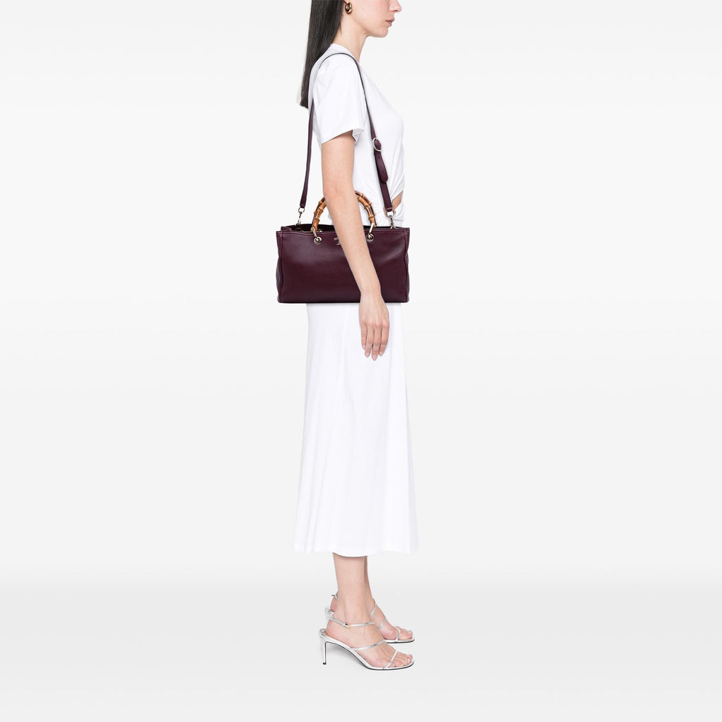 Gucci Medium Calfskin Bamboo Shopper Satchel