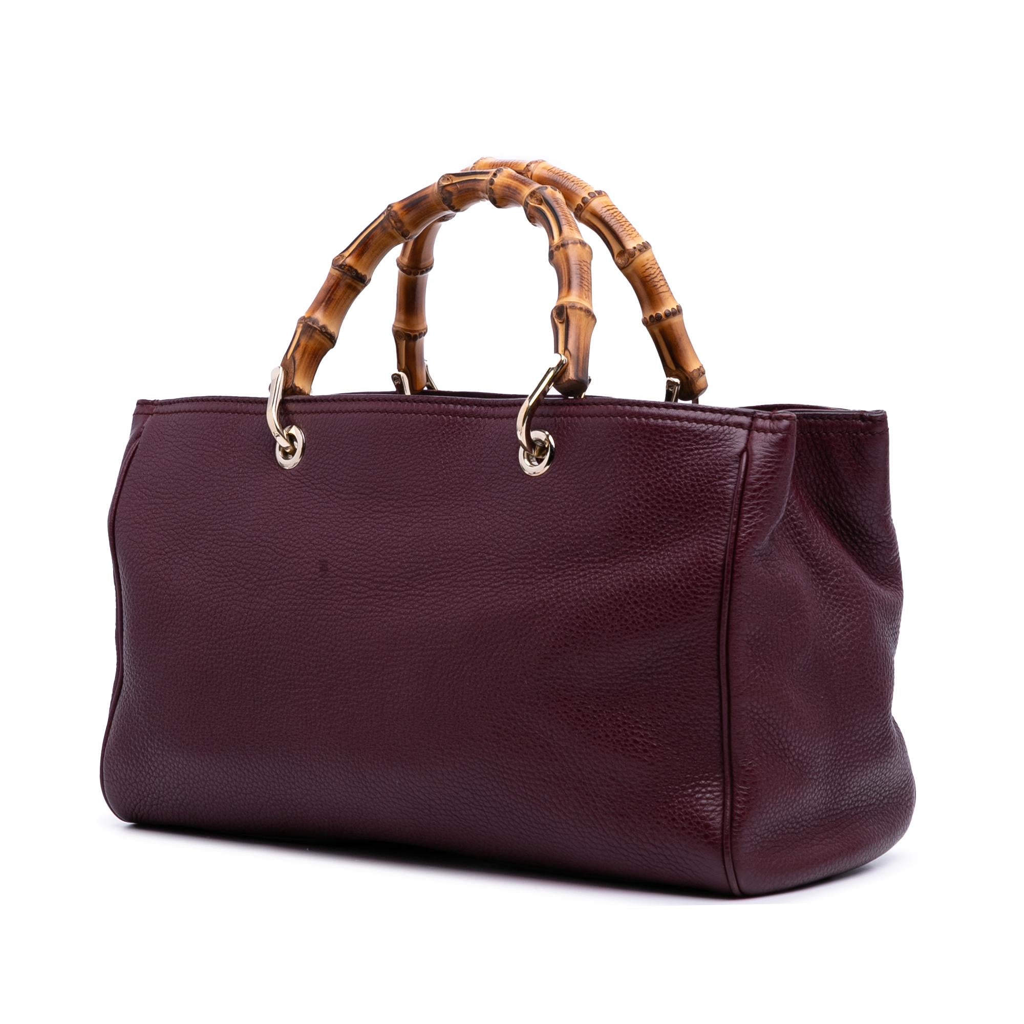Gucci Medium Calfskin Bamboo Shopper Satchel