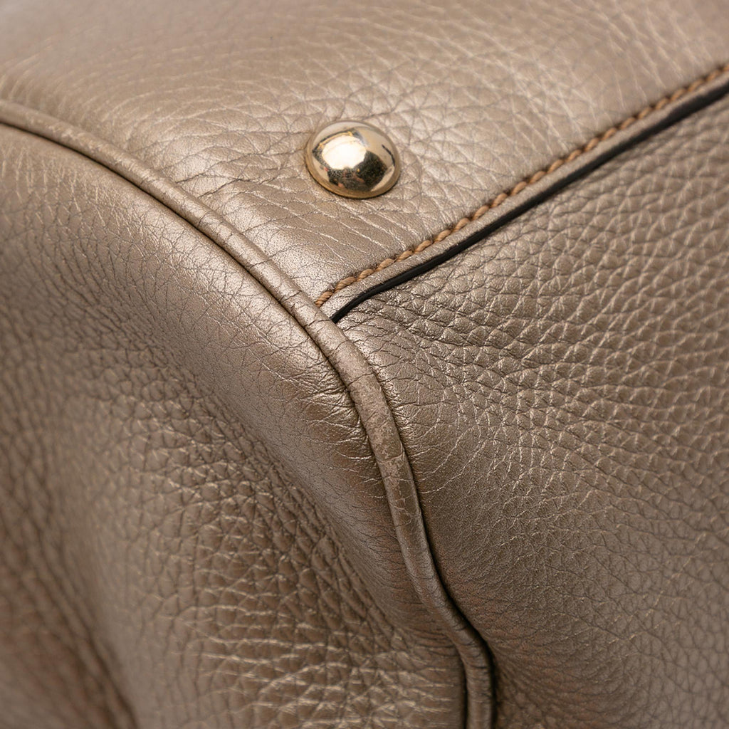 Gucci Medium Calfskin Bamboo Shopper Satchel