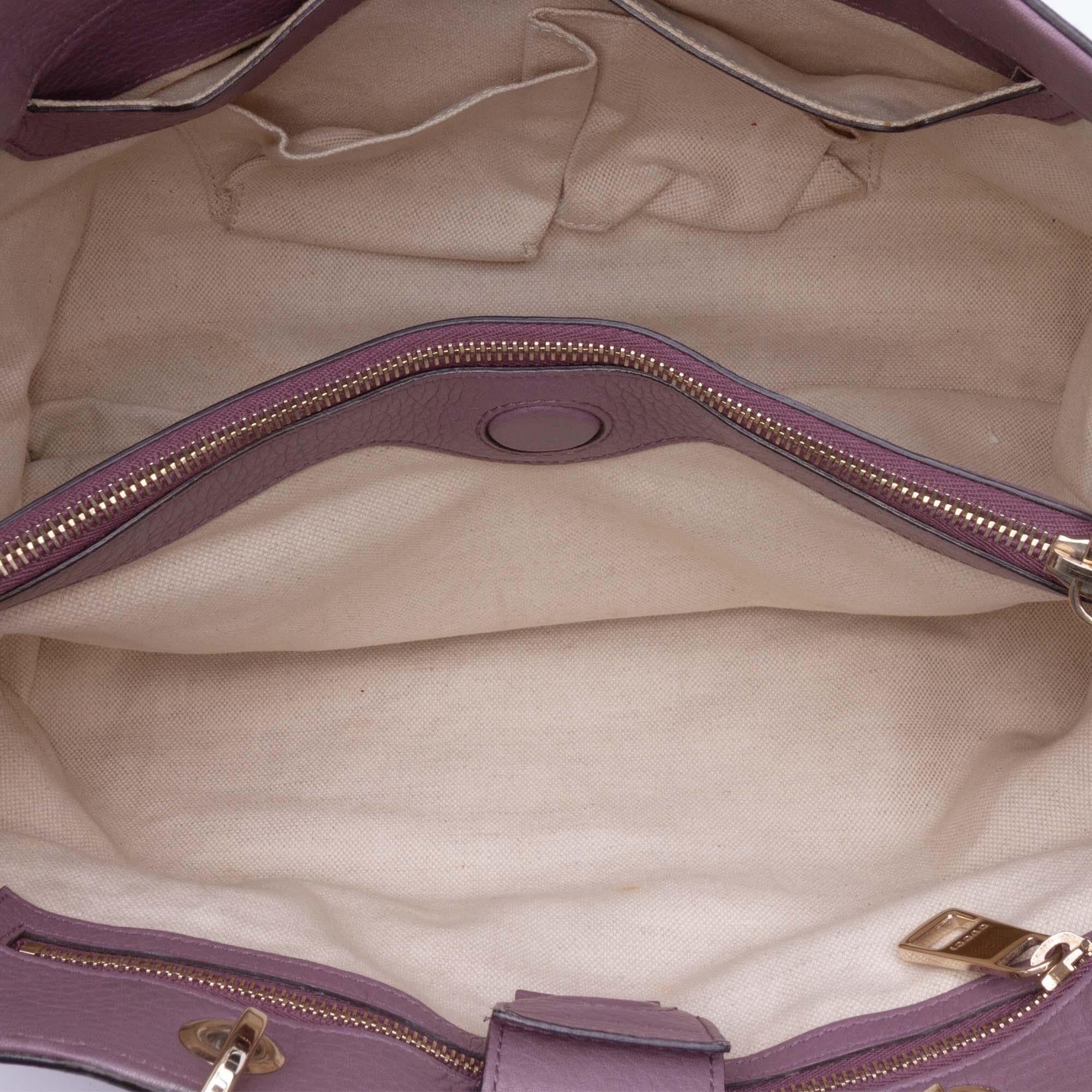 Gucci Medium Calfskin Bamboo Shopper Satchel