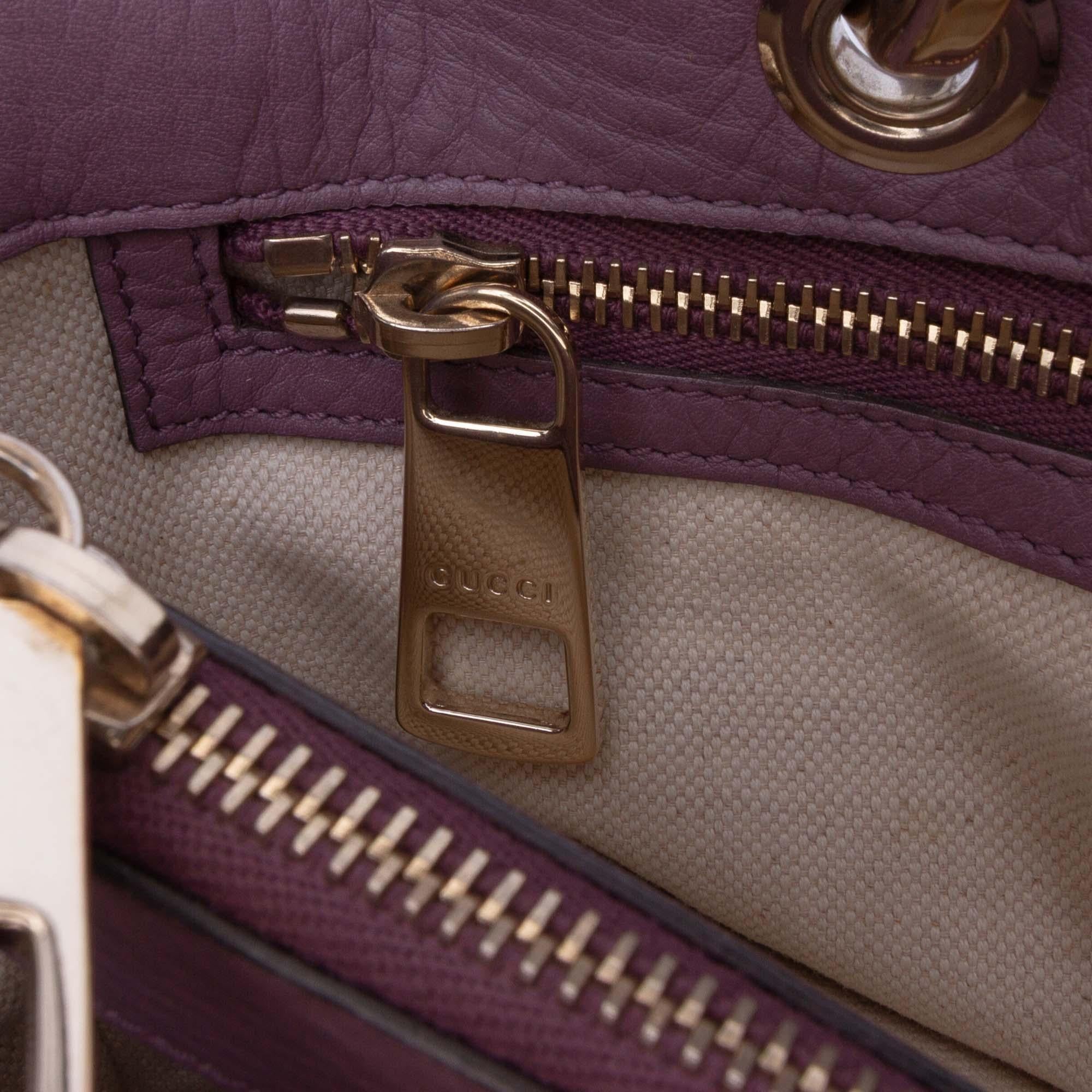 Gucci Medium Calfskin Bamboo Shopper Satchel
