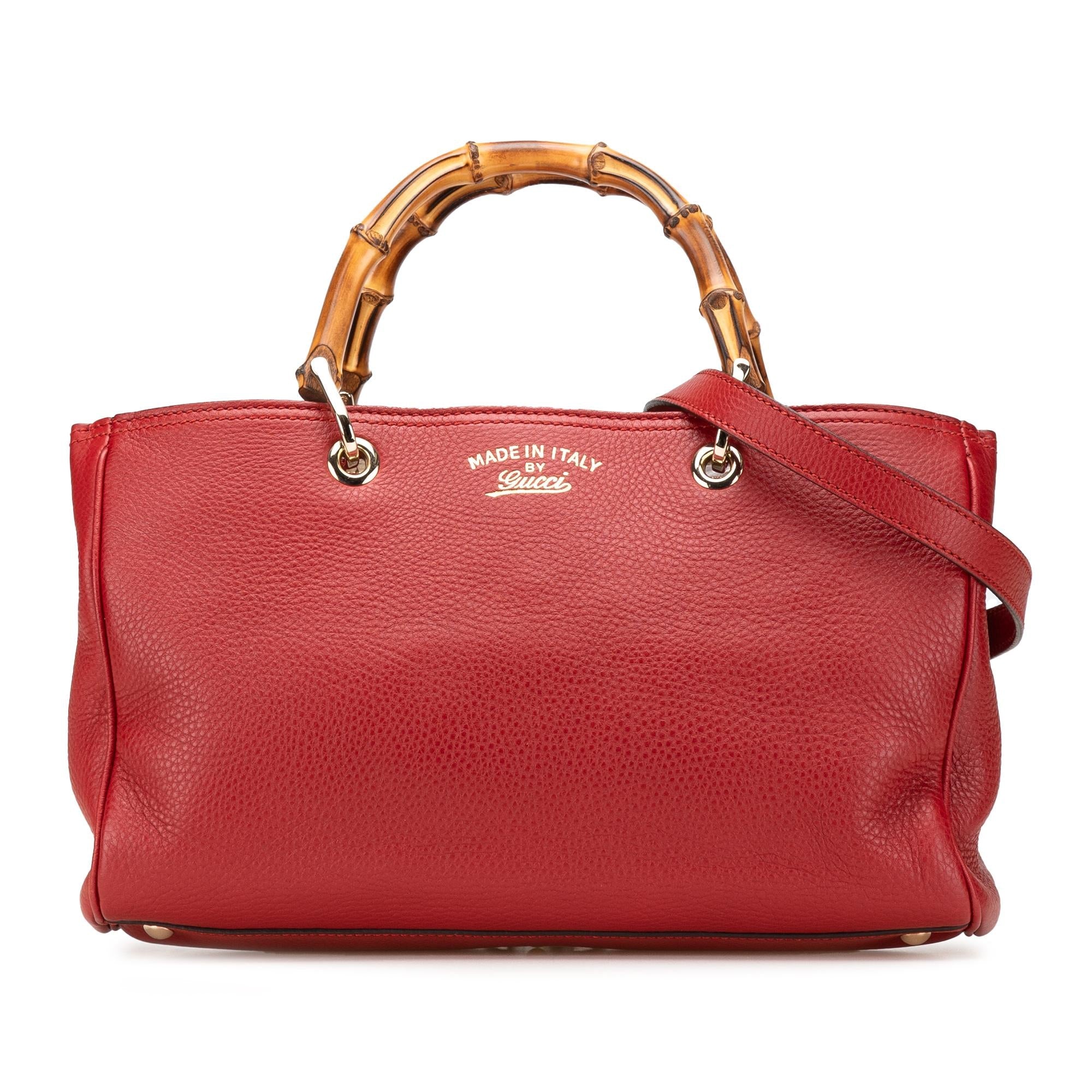 Gucci Medium Calfskin Bamboo Shopper Satchel