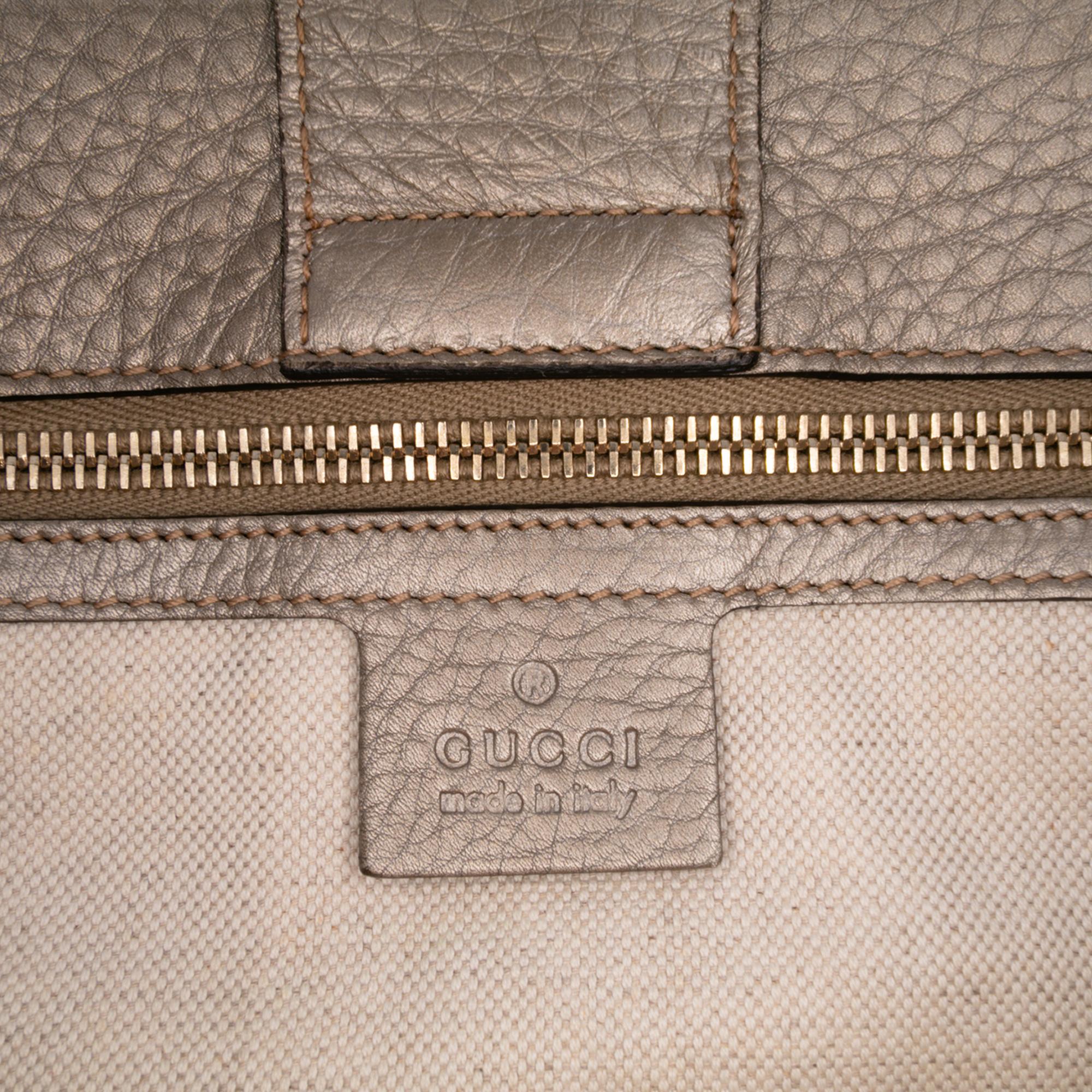 Gucci Medium Calfskin Bamboo Shopper Satchel