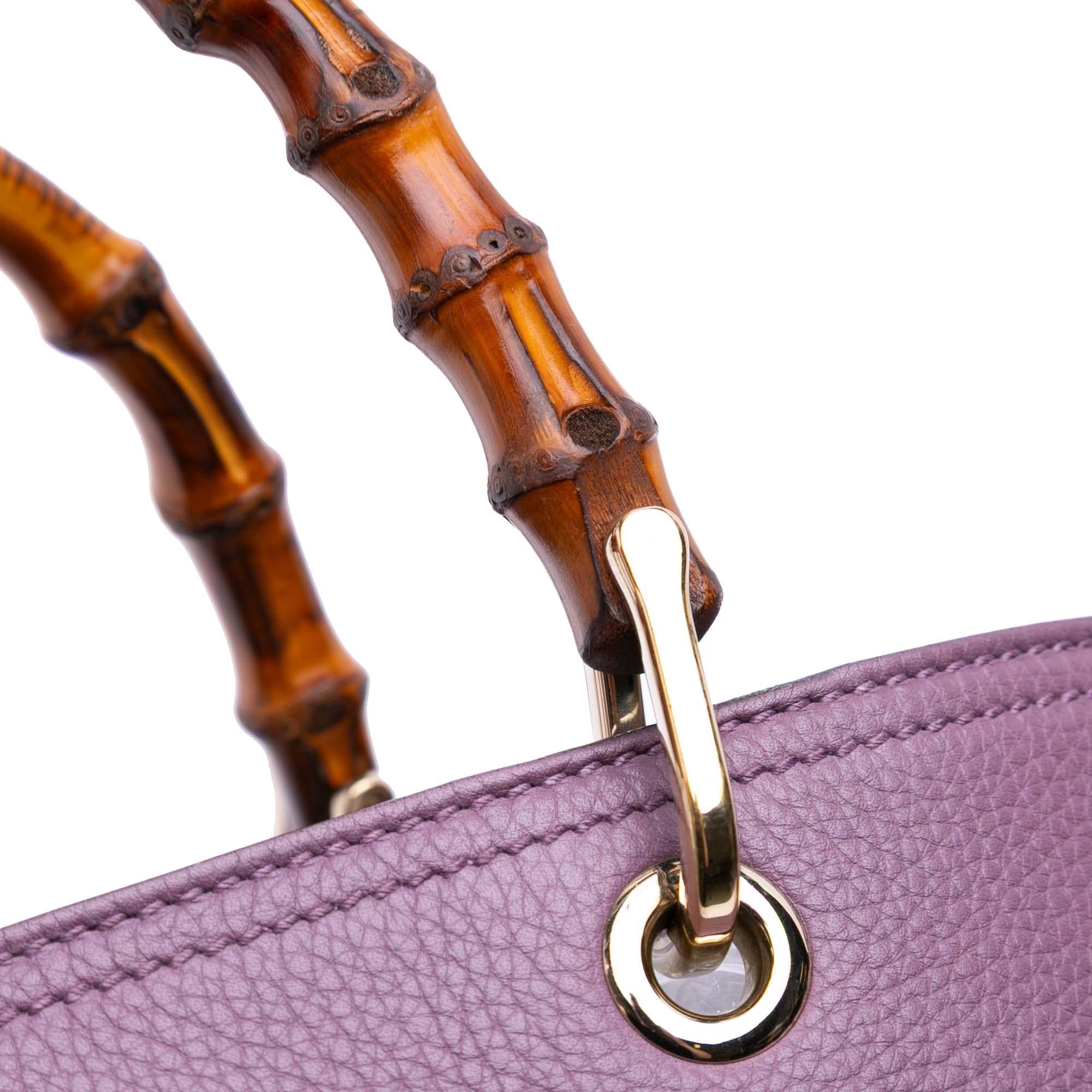 Gucci Medium Calfskin Bamboo Shopper Satchel