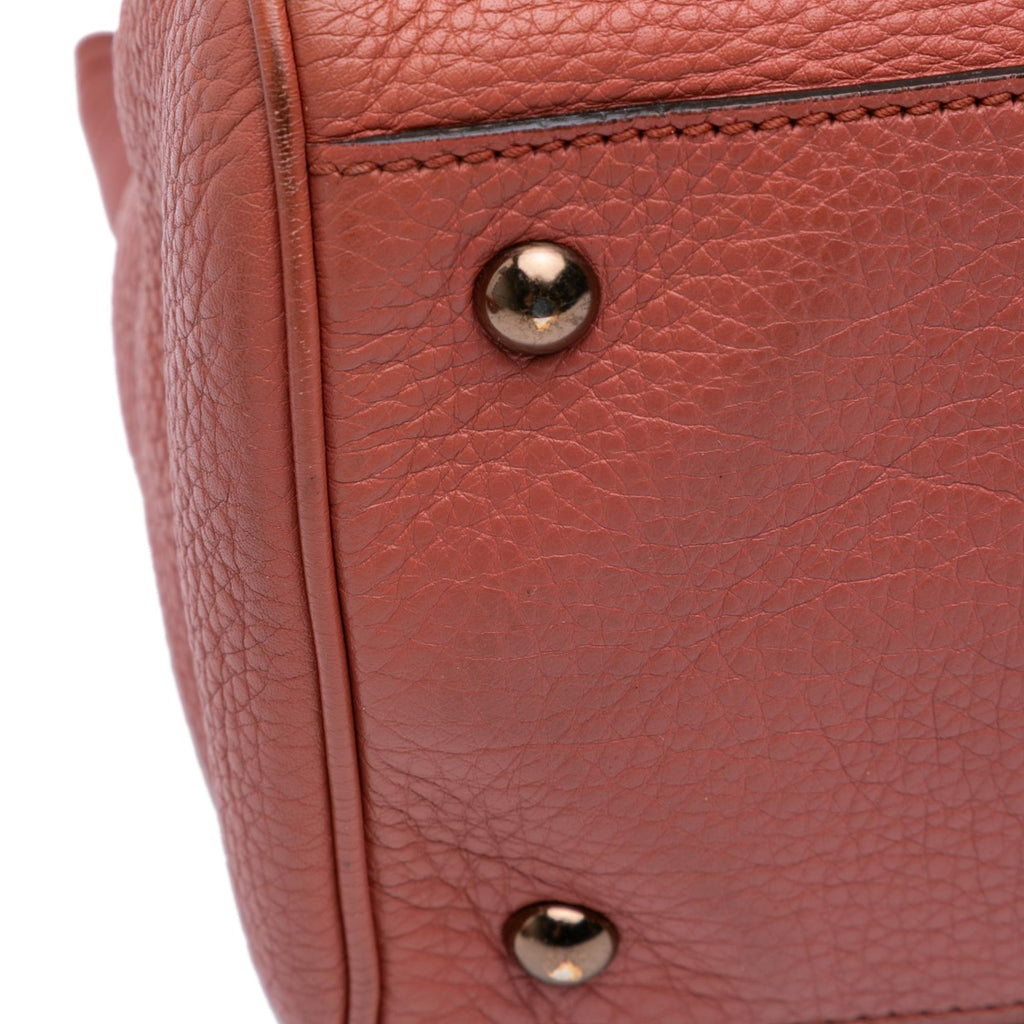 Gucci Medium Calfskin Bamboo Shopper Satchel