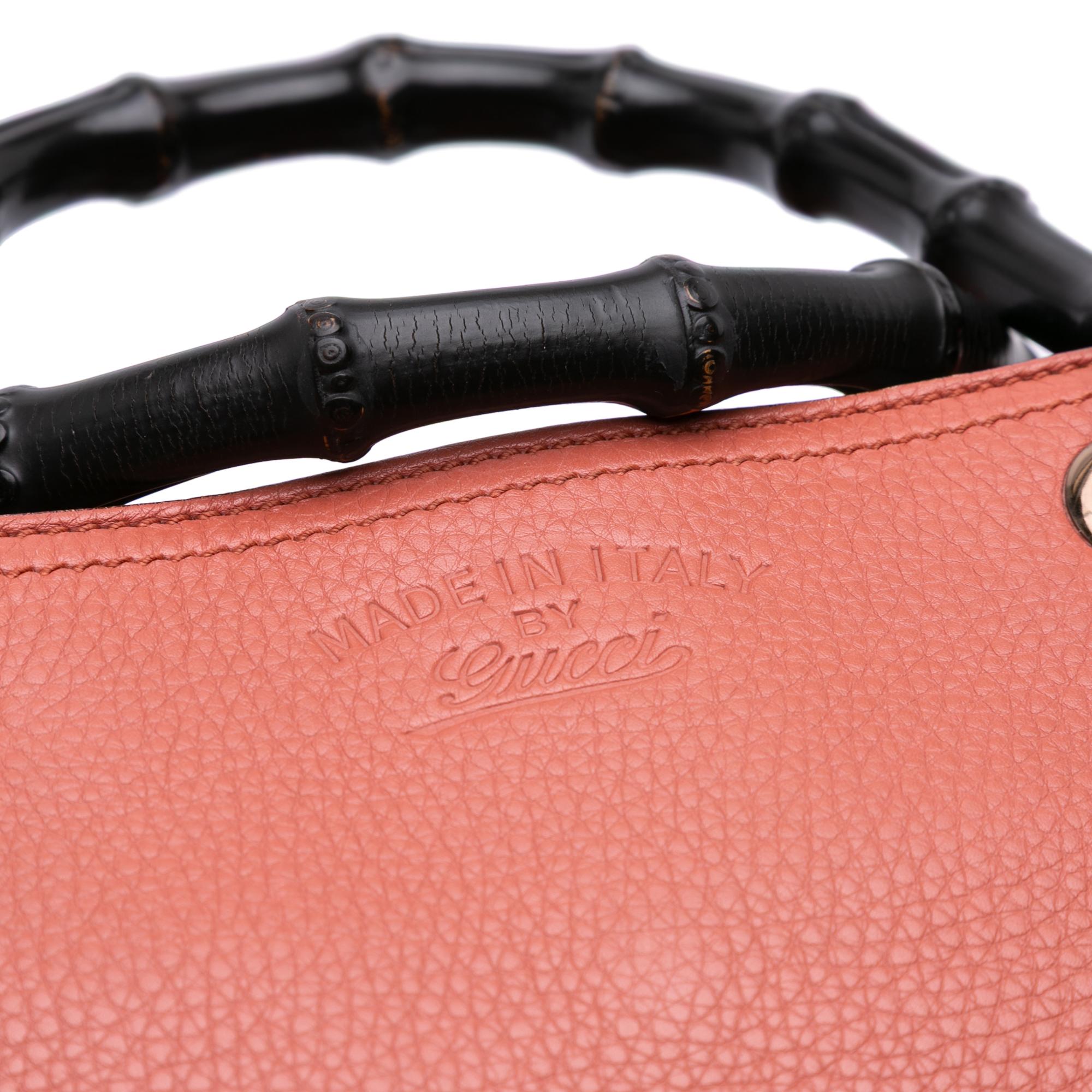 Gucci Medium Calfskin Bamboo Shopper Satchel
