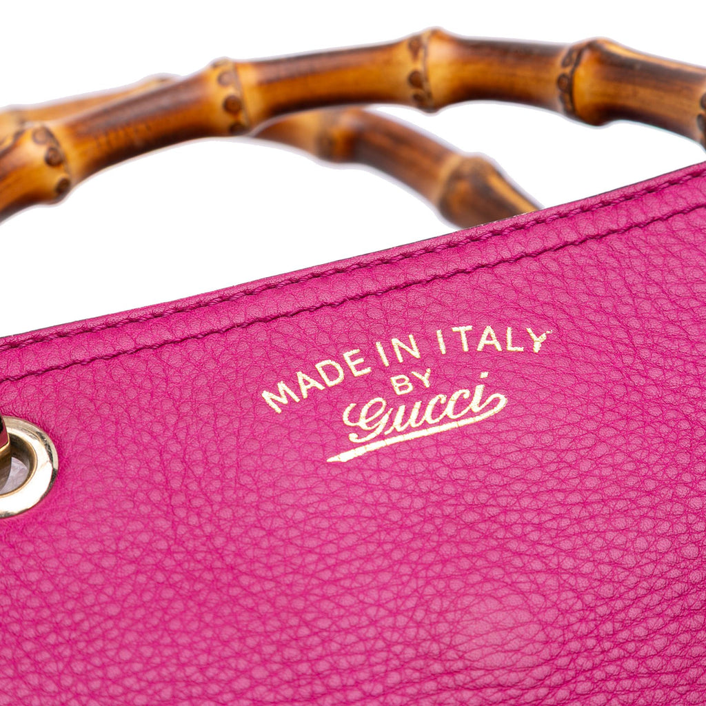Gucci Medium Calfskin Bamboo Shopper Satchel