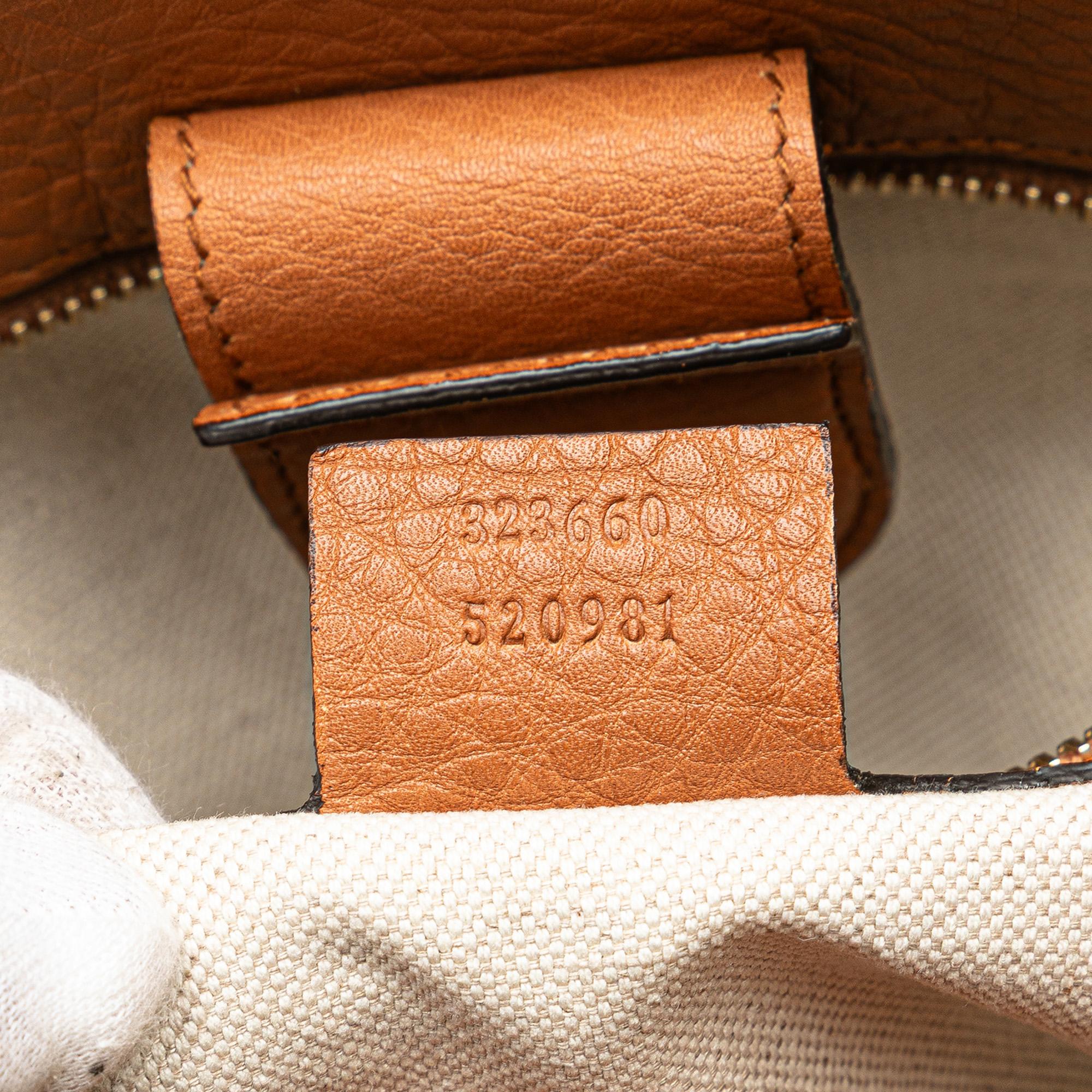 Gucci Medium Calfskin Bamboo Shopper Satchel