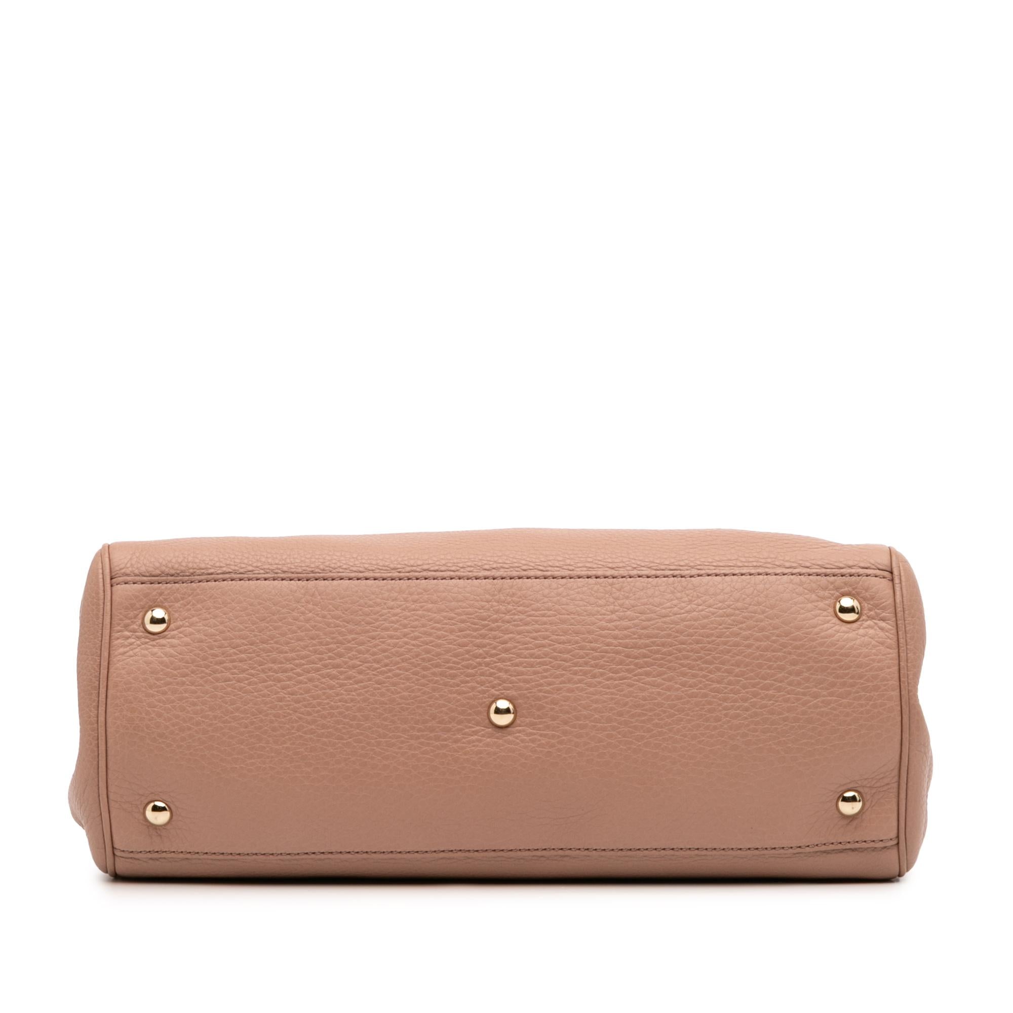 Gucci Medium Calfskin Bamboo Shopper Satchel