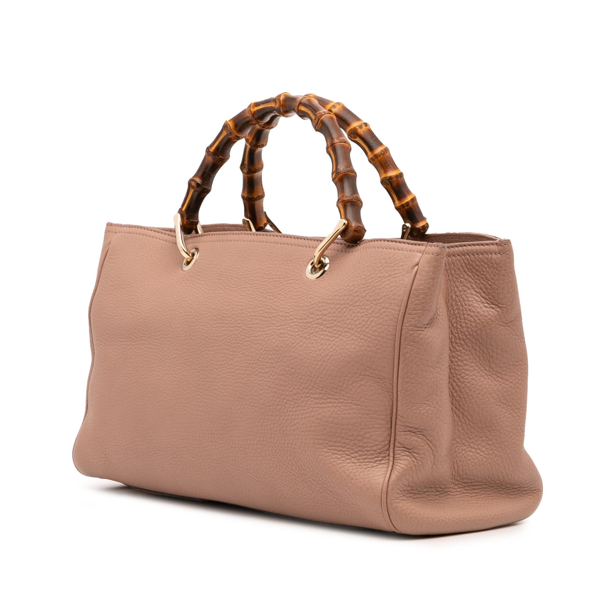 Gucci Medium Calfskin Bamboo Shopper Satchel