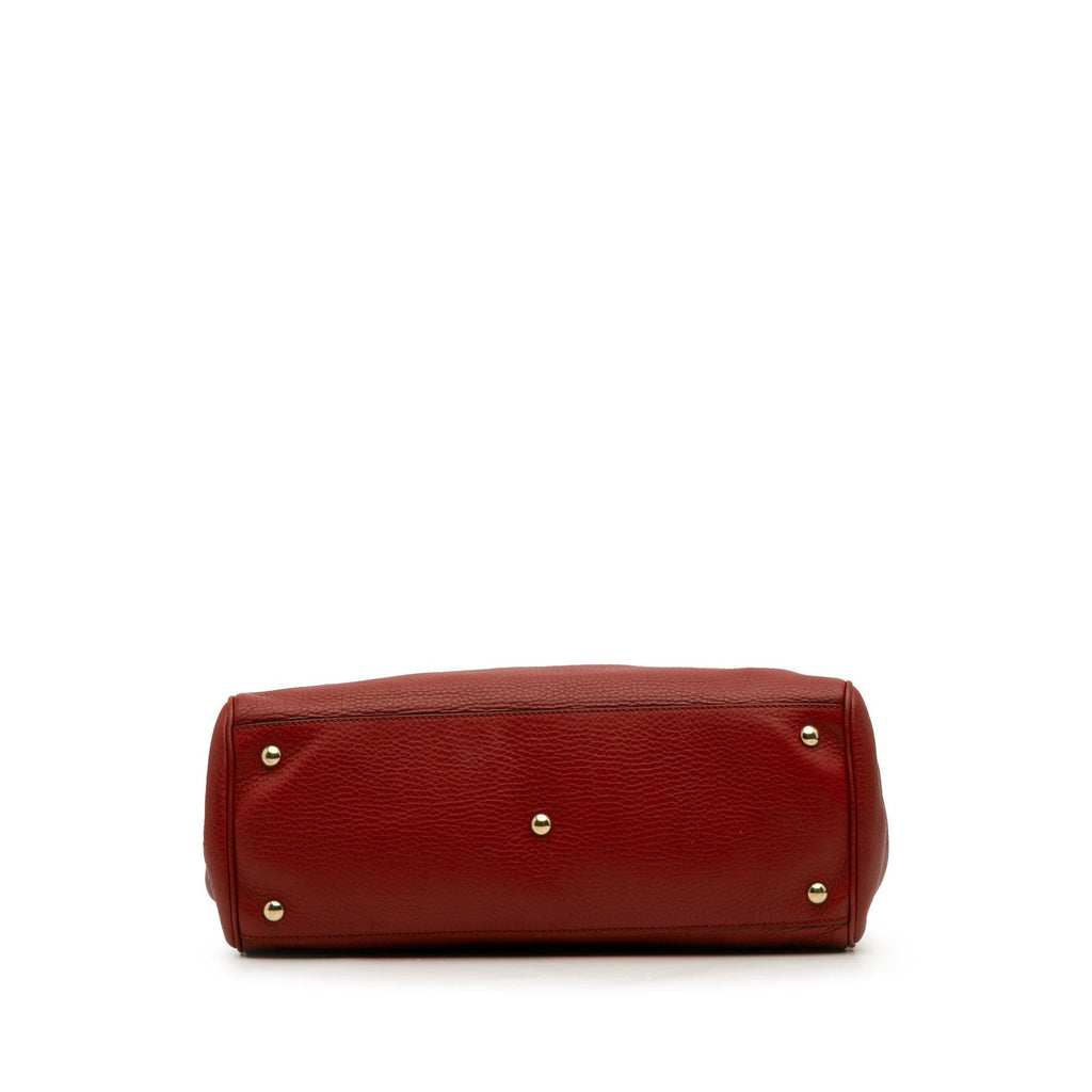 Gucci Medium Calfskin Bamboo Shopper Satchel
