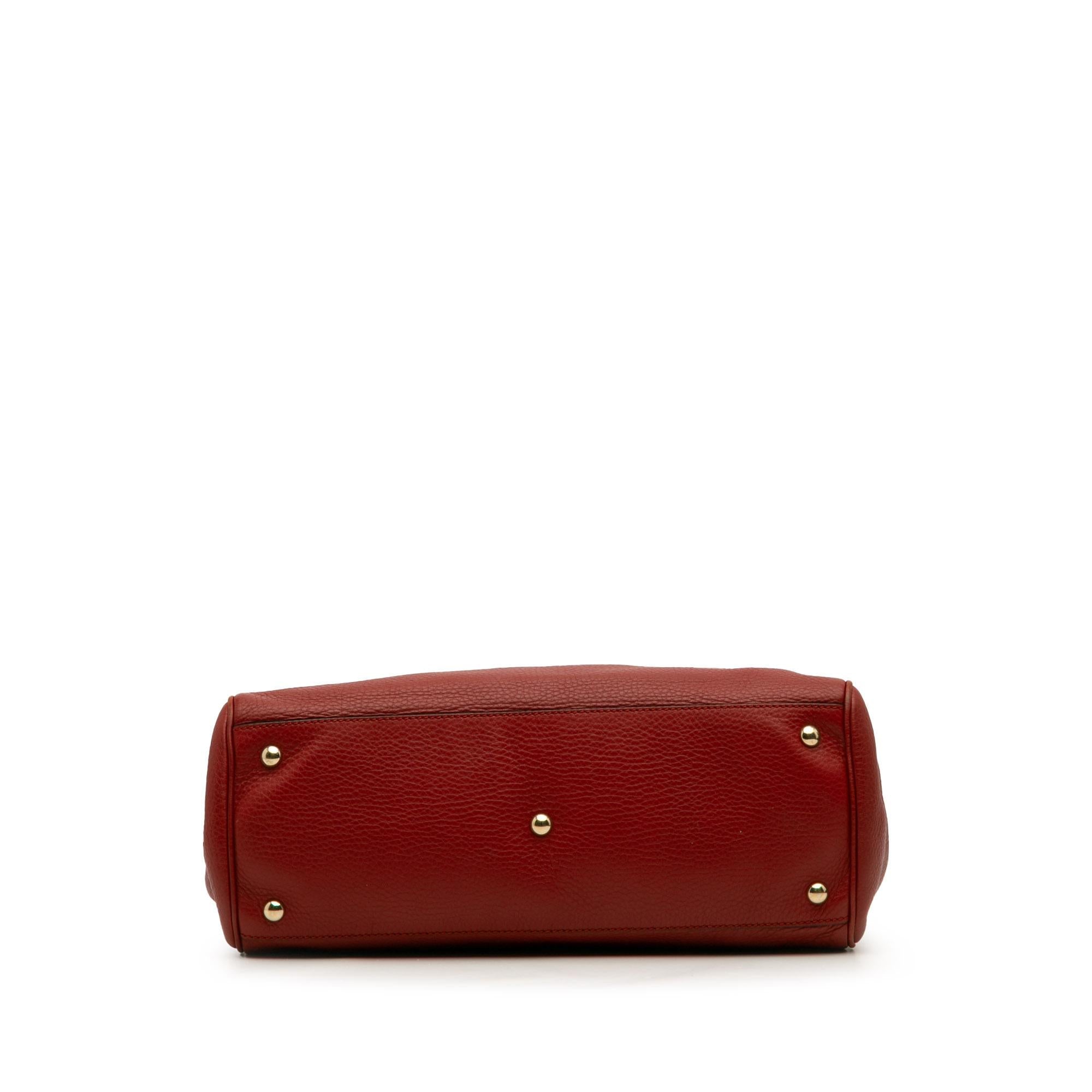 Gucci Medium Calfskin Bamboo Shopper Satchel