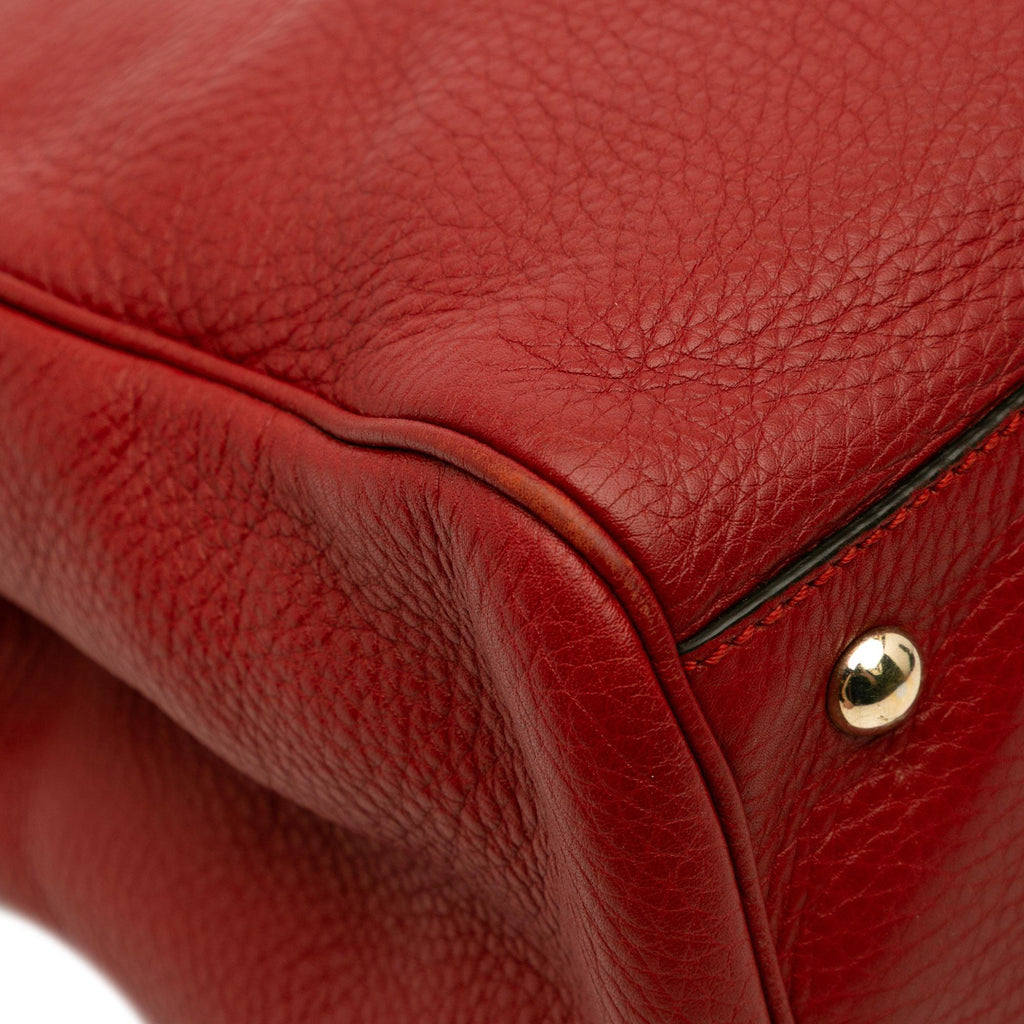 Gucci Medium Calfskin Bamboo Shopper Satchel