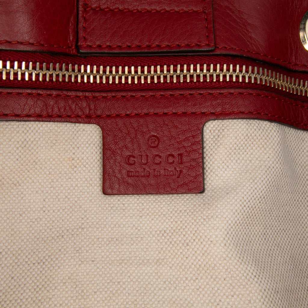Gucci Medium Calfskin Bamboo Shopper Satchel